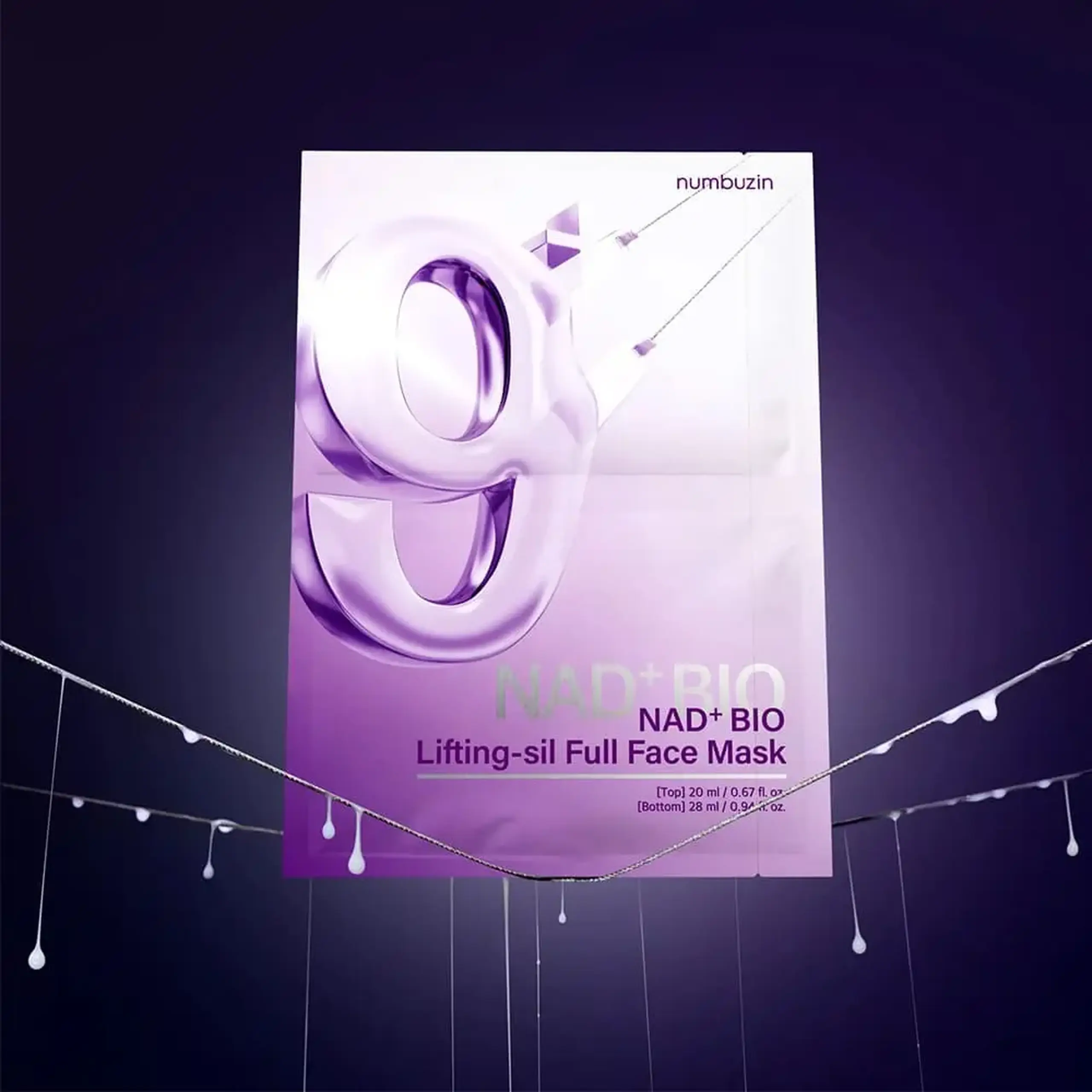 Mască de lifting cu acțiune dublă Numbuzin No.9 NAD Bio Lifting Full Cover Facial Mask (+GWP)