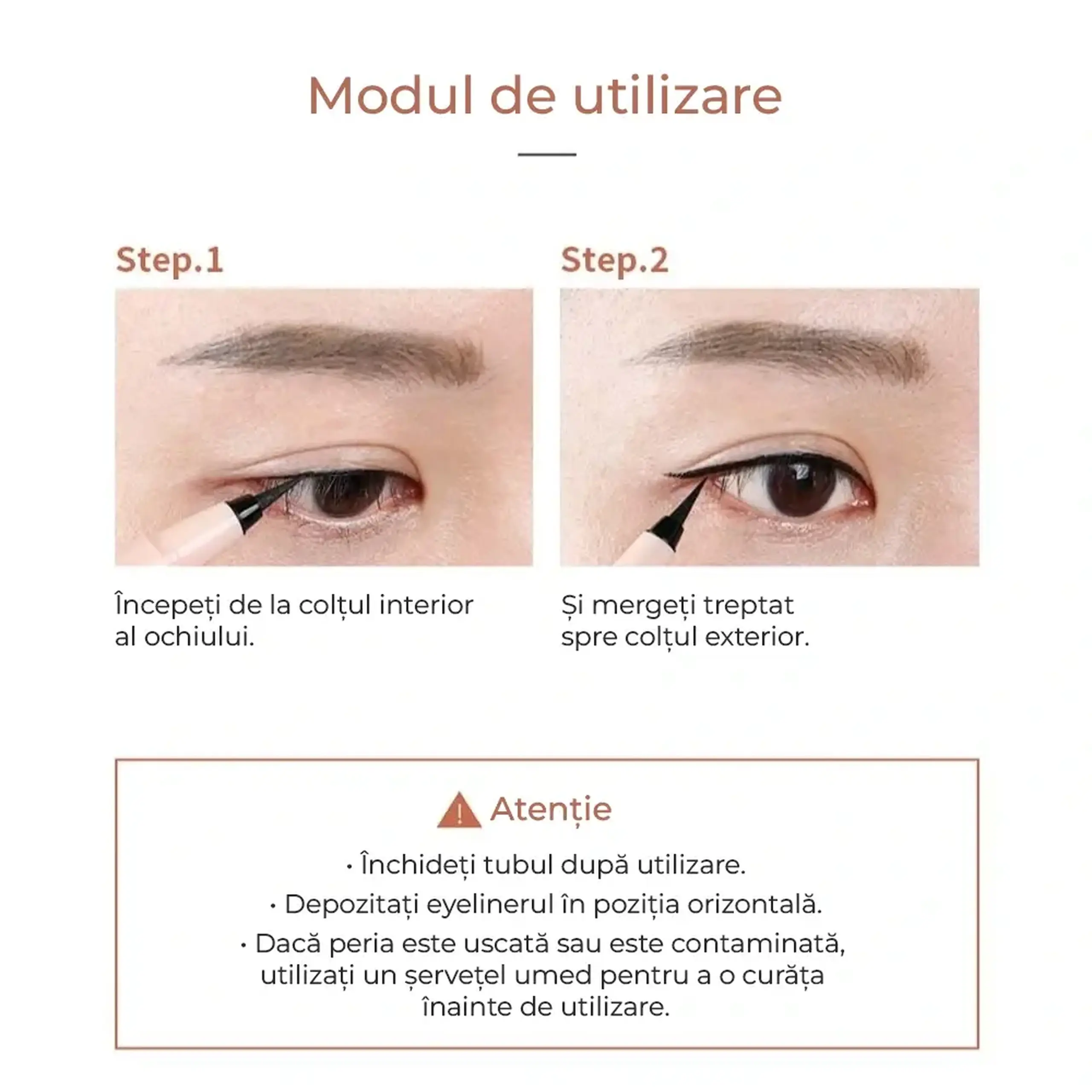 Eyliner rezistent Mizon Vegan Eyeliner 0.5g