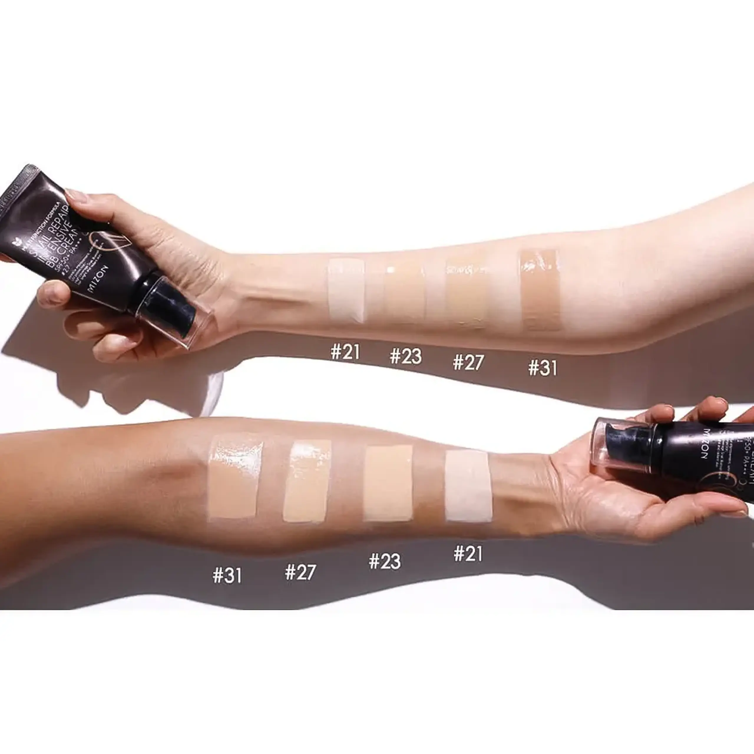 BB crem cu efect de regenerare, hidratare şi luminoziatate Mizon Snail Repair Intensive BB Cream SPF50+ РА+++ №21 50ml