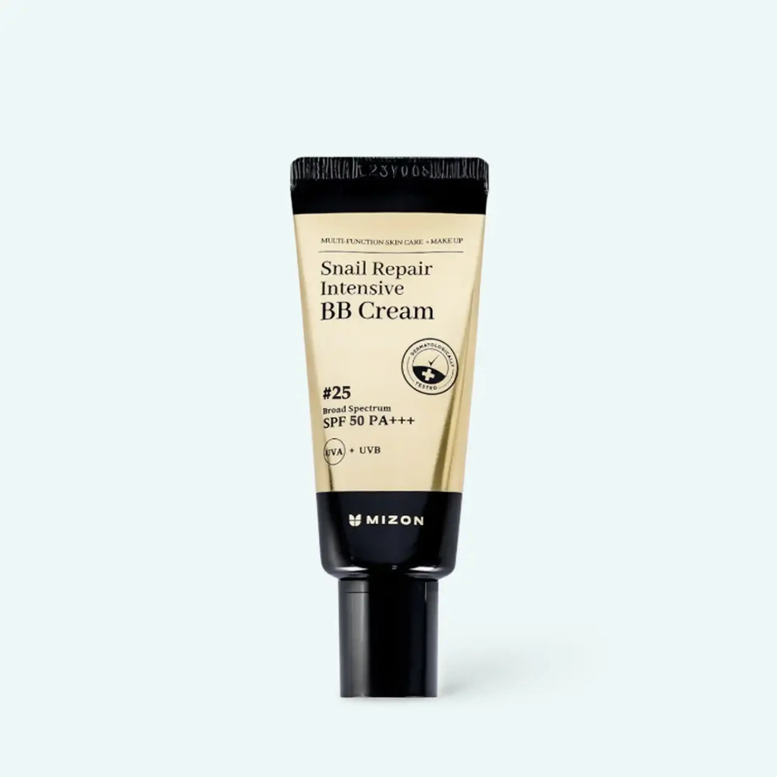 BB crem cu efect de regenerare, hidratare şi luminozitate MIZON Snail Repair Intensive BB Cream 25 SPF50+ PA+++ 20 ml