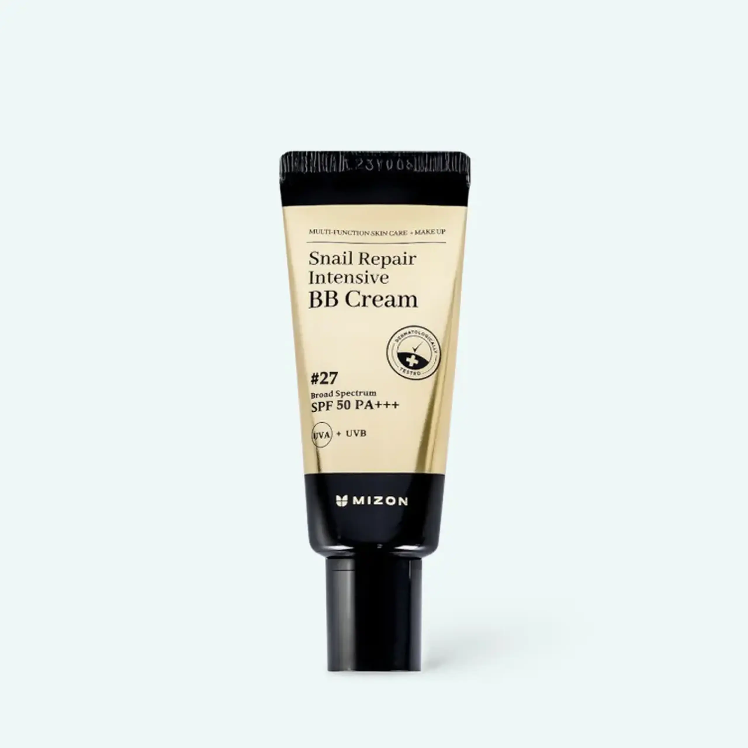 BB crem cu efect de regenerare, hidratare şi luminozitate MIZON Snail Repair Intensive BB Cream 27 SPF50+ PA+++ 20 ml