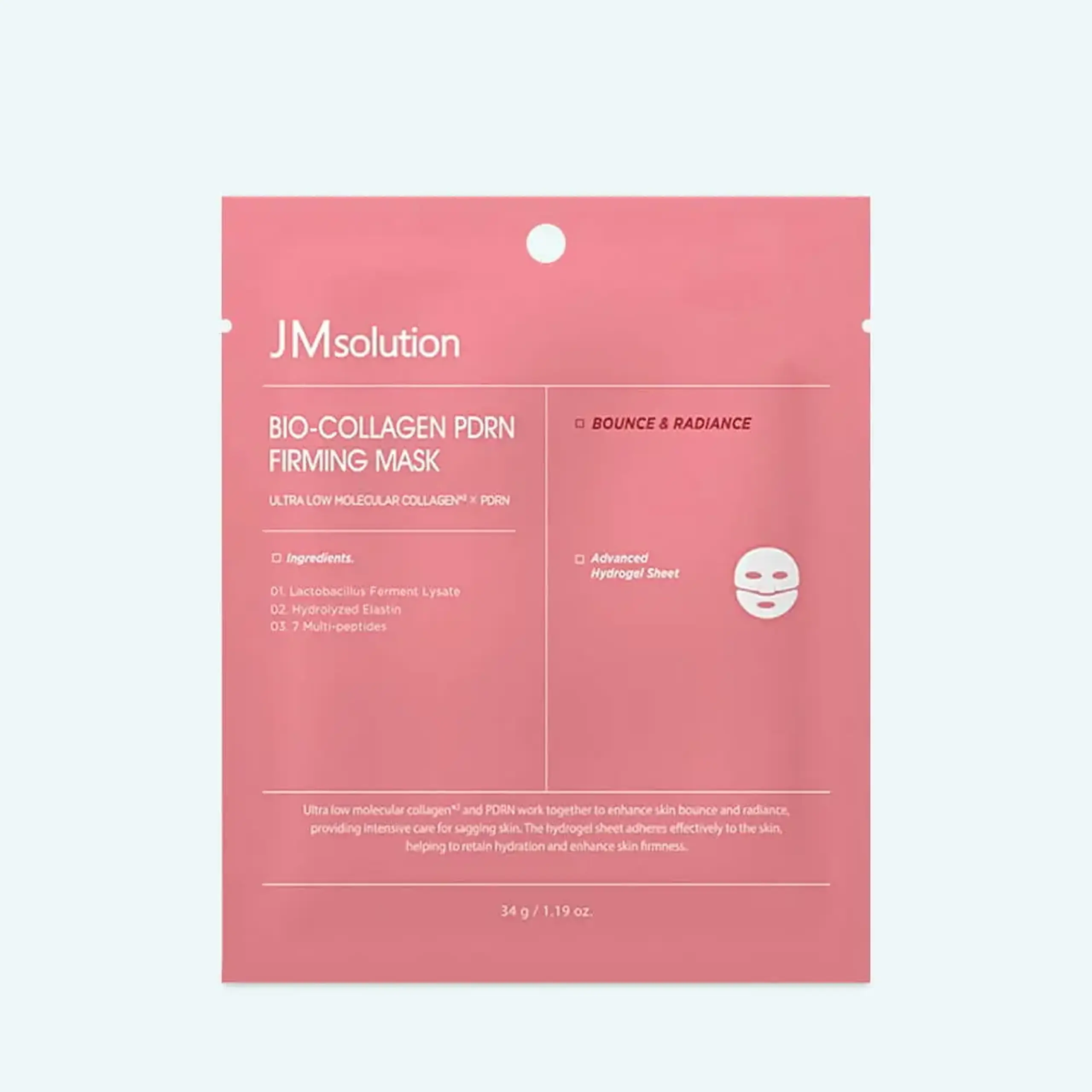 Mască hidrogel JMSOLUTION BIO-COLLAGEN PDRN FIRMING MASK