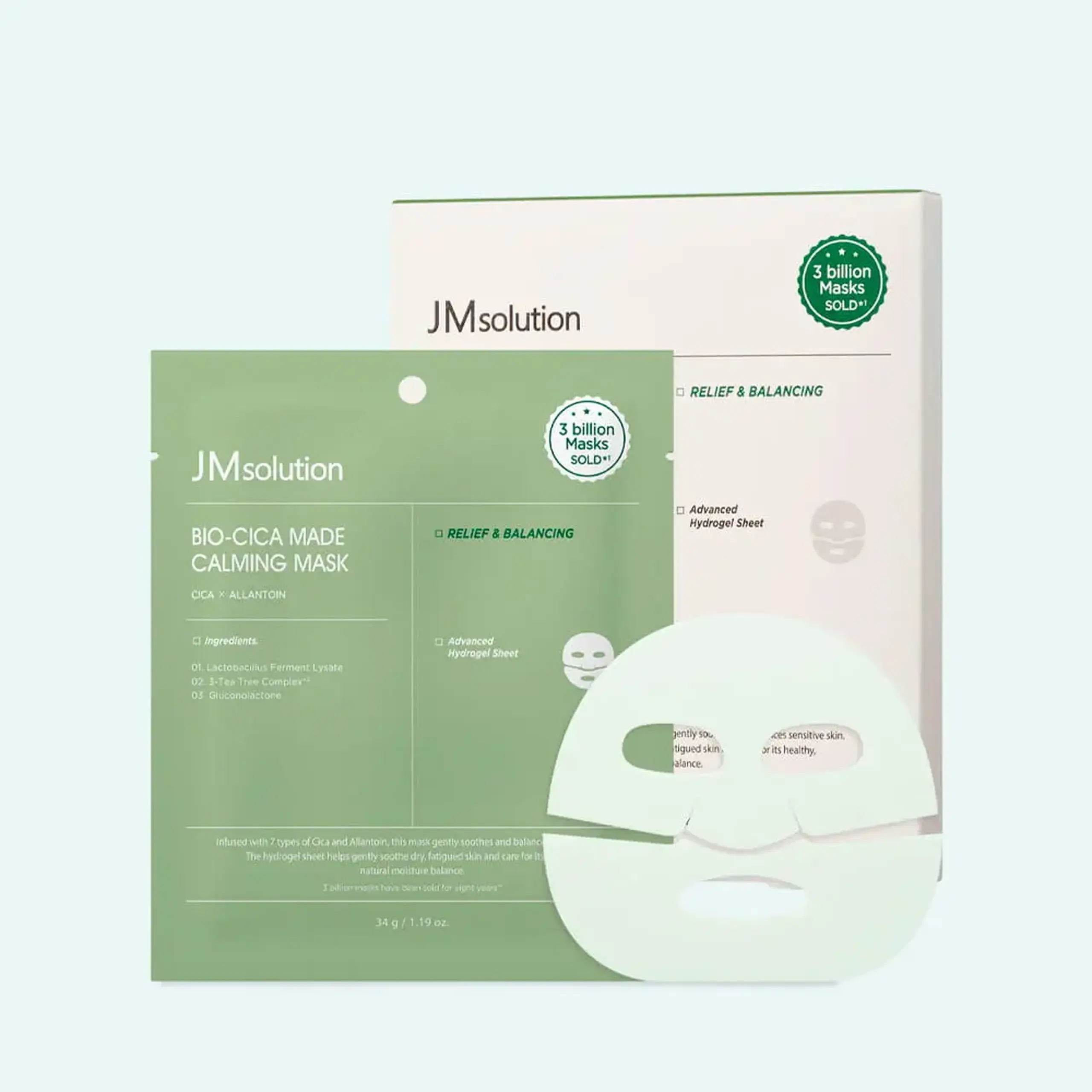 Mască hidrogel calmantă JMSOLUTION Bio-Cica Made Calming Mask 34 g