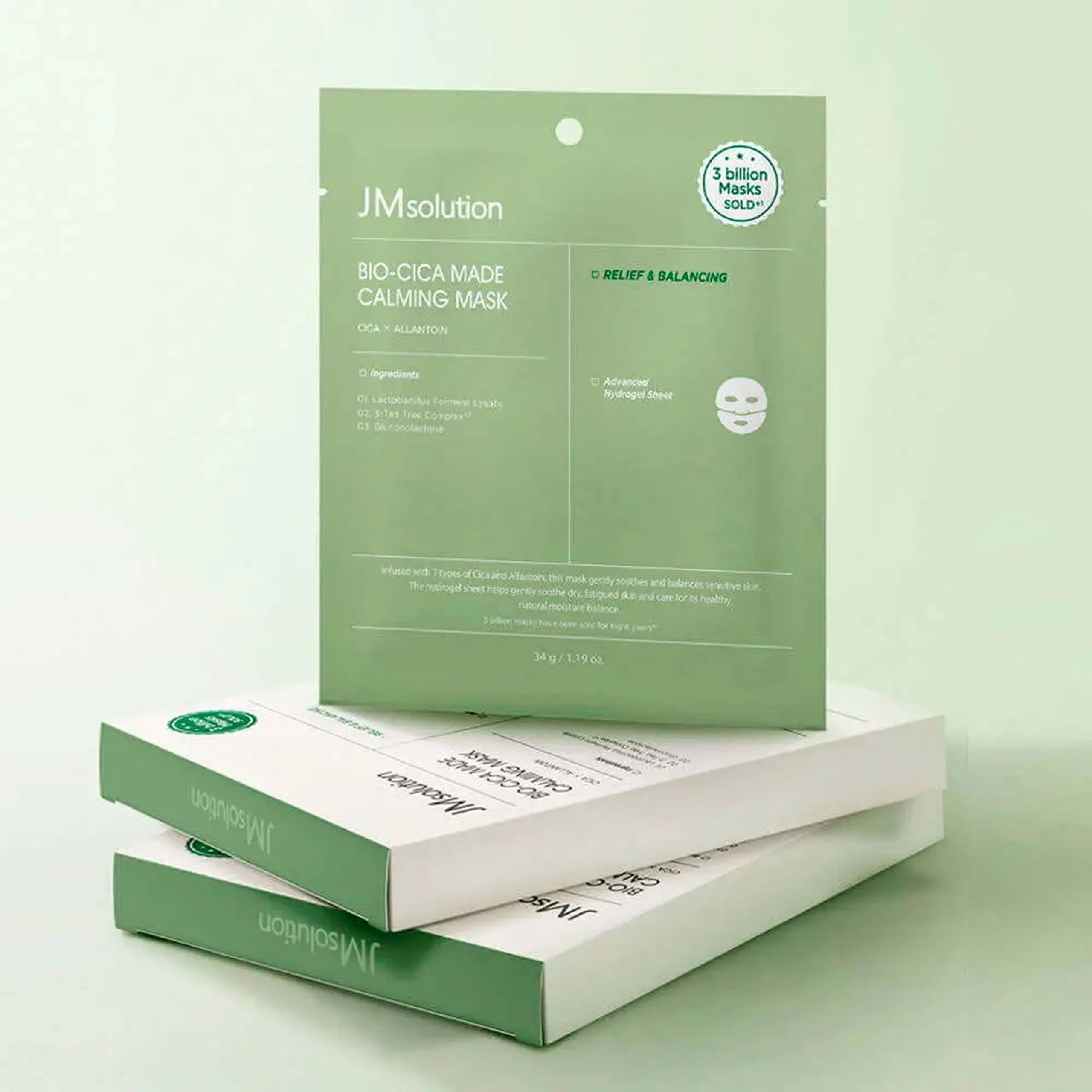 Mască hidrogel calmantă JMSOLUTION Bio-Cica Made Calming Mask 34 g