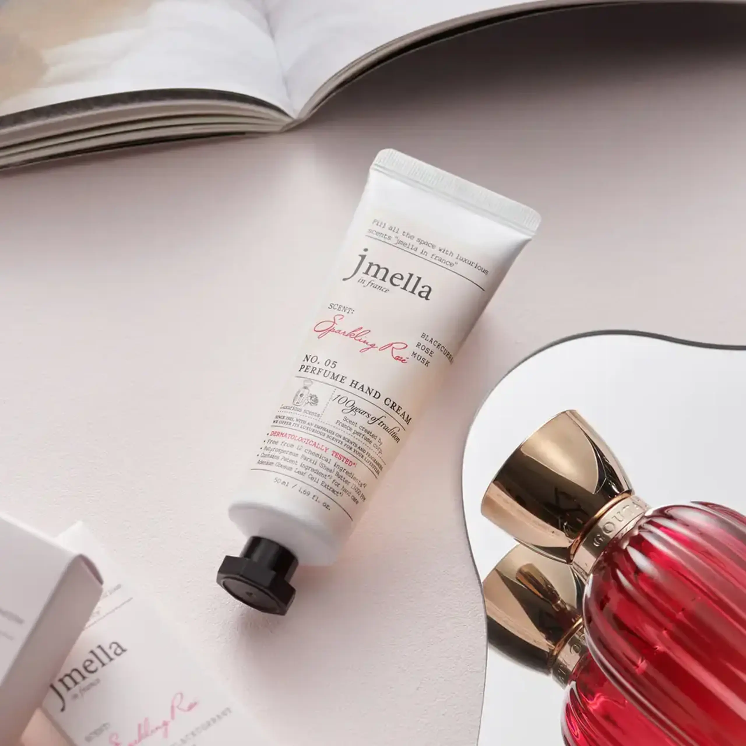 Cremă parfumată pentru mâini Jmella In France Sparkling Rose Perfume Hand Cream 50ml