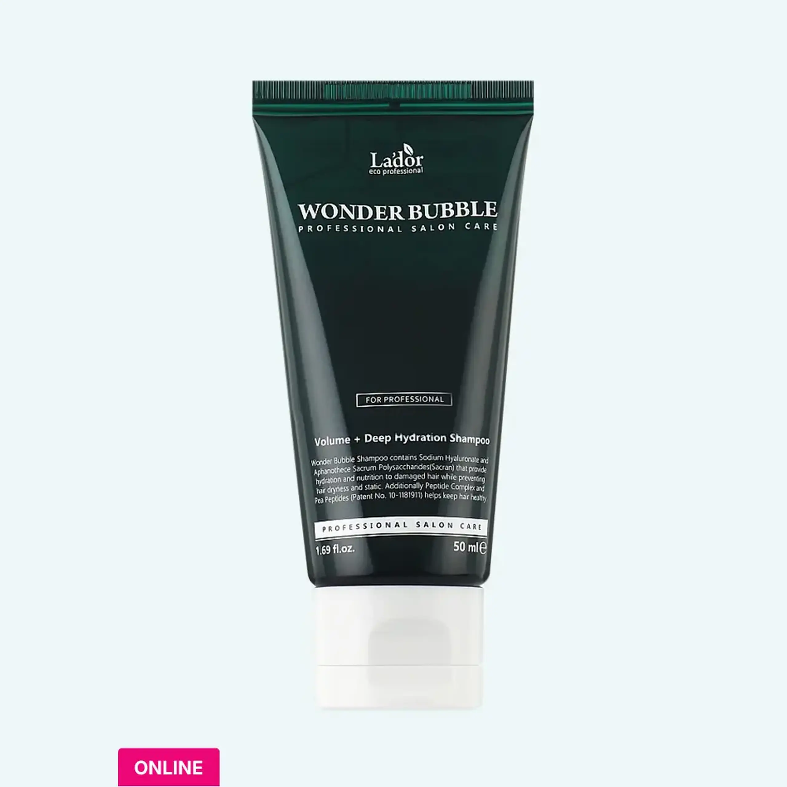 Şampon hidratant cu complex din 7 peptide Lador Wonder bubble shampoo 50ml
