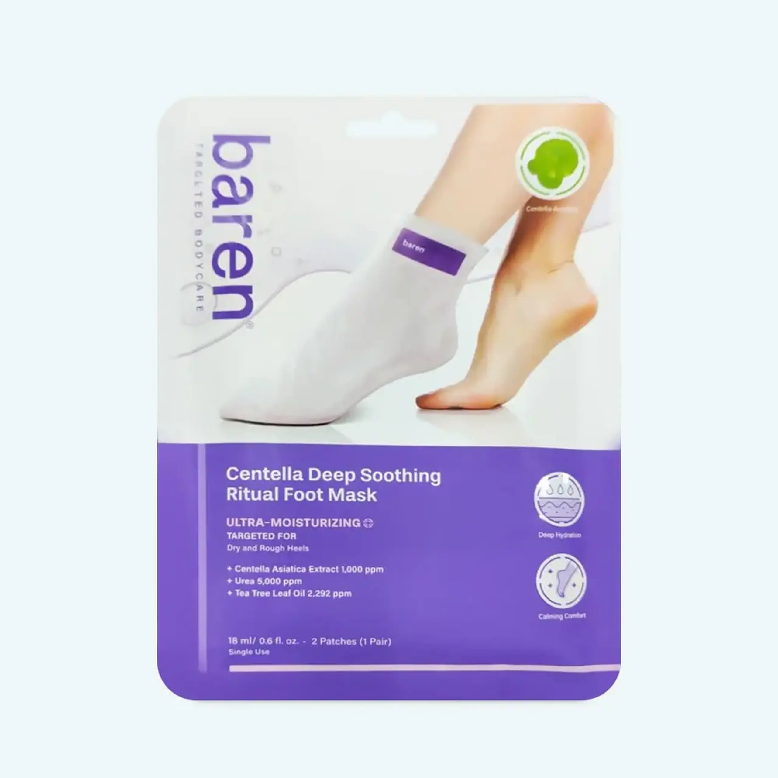 Mască pentru picioare BAREN Centella Deep Soothing Ritual Foot Mask