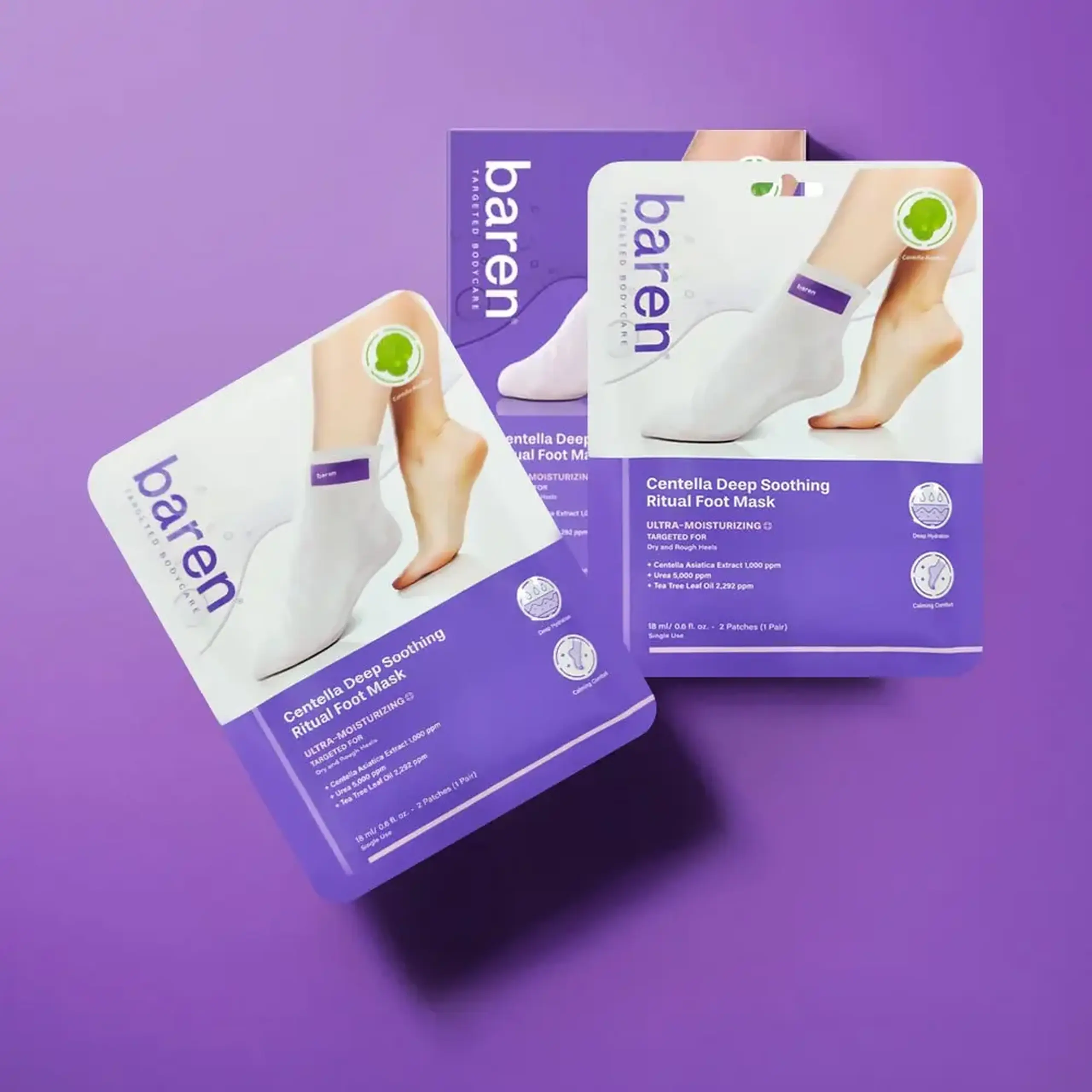 Mască pentru picioare BAREN Centella Deep Soothing Ritual Foot Mask
