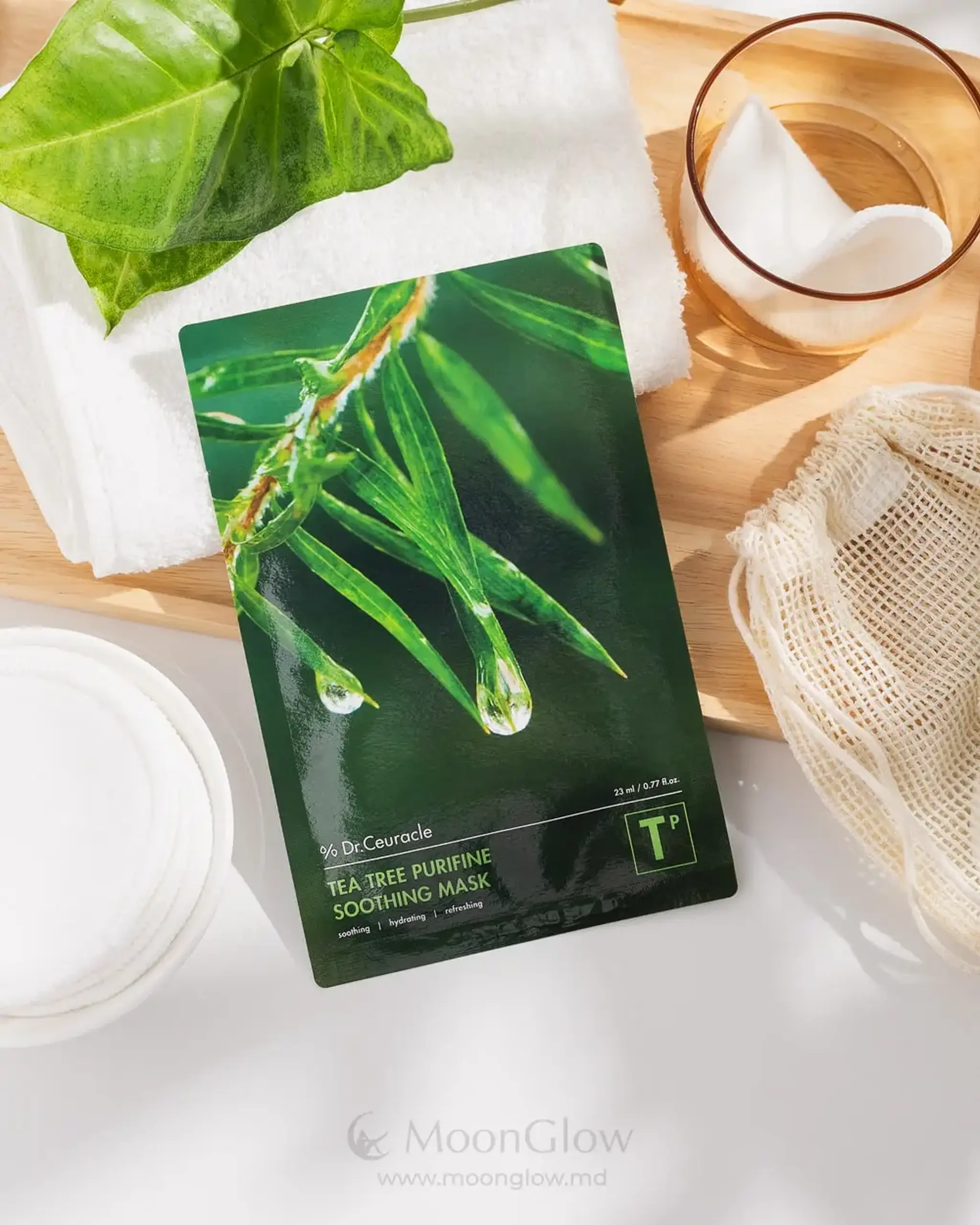 Mască calmantă cu extracte de ceai verde Dr. Ceuracle Tea Tree Purifine Soothing Mask