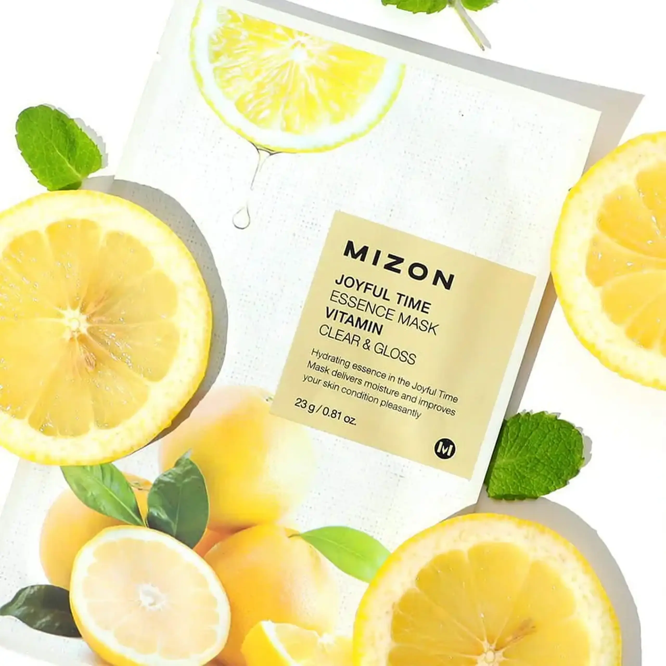 Mască radiantă din ţesătură cu vitamina C Mizon Joyful Time Essence Mask Vitamin 23 g