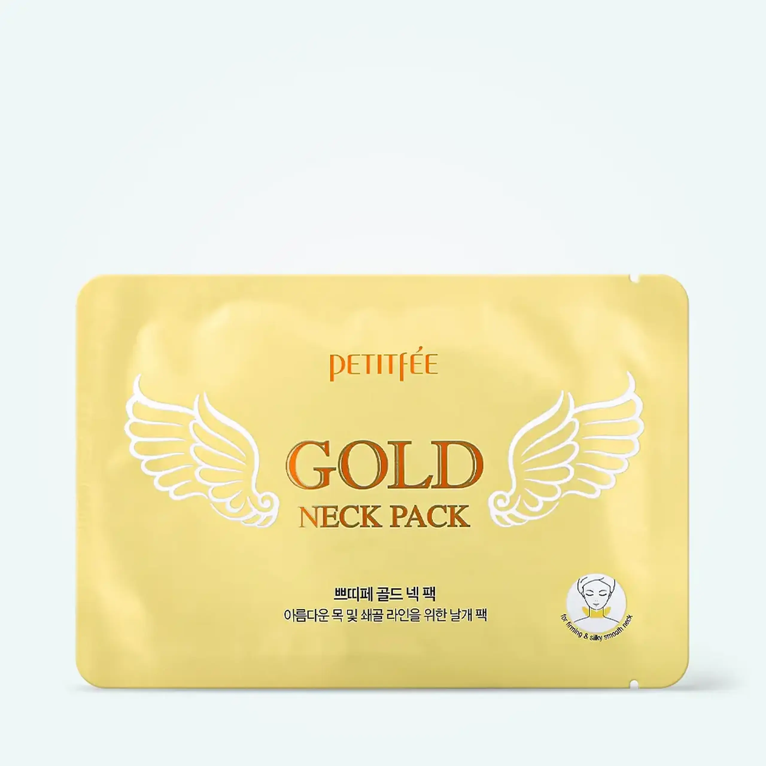 Masca pentru zona Gatului PETITFEE HYDROGEL ANGEL WINGS Gold Neck Pack