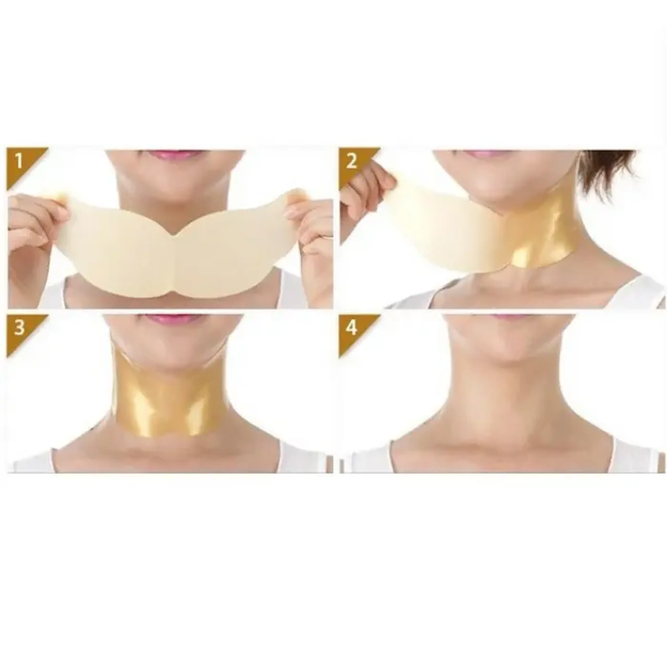 Masca pentru zona Gatului PETITFEE HYDROGEL ANGEL WINGS Gold Neck Pack