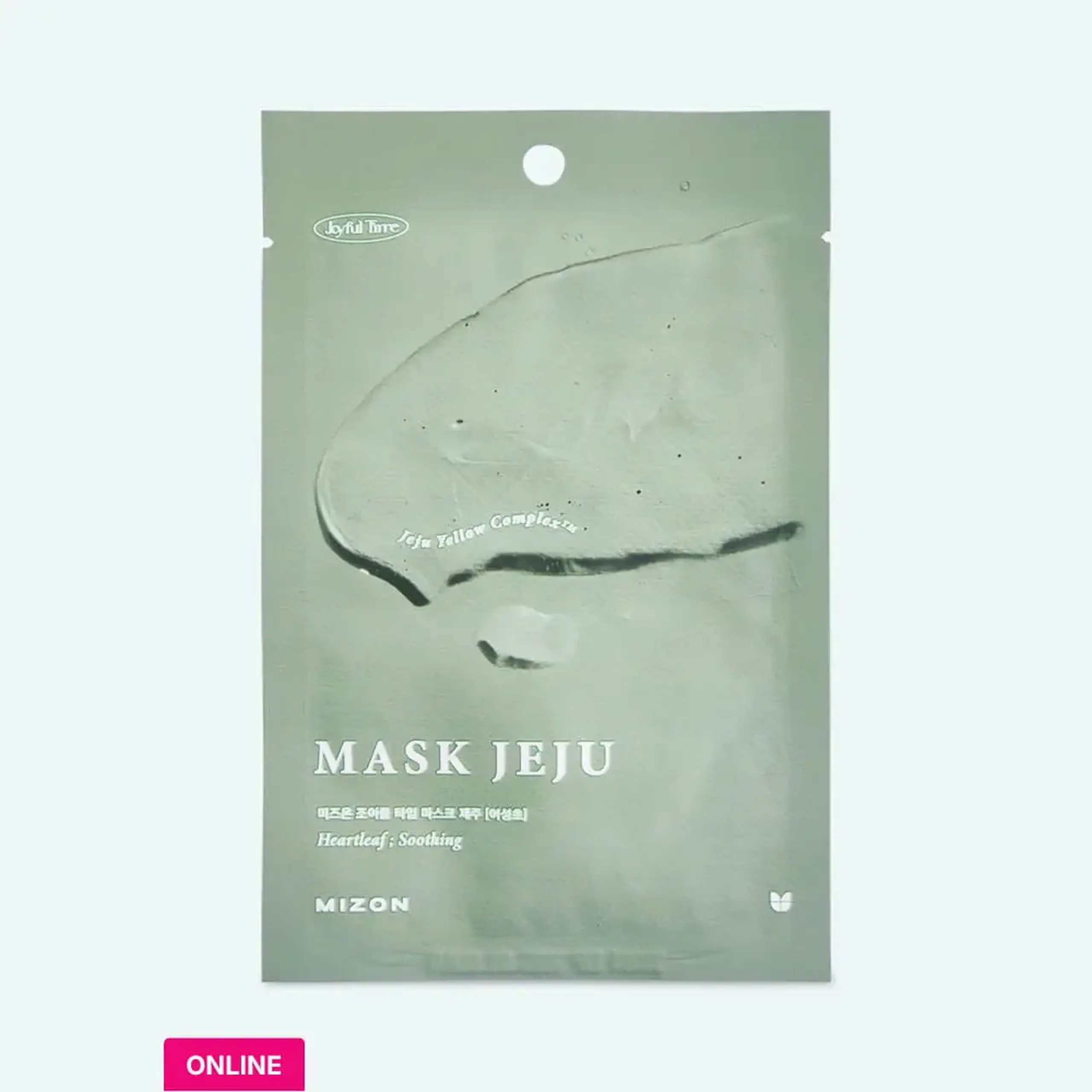Mască antisebum din ţesătură MIZON Joyful Time Mask Jeju [Heartleaf]