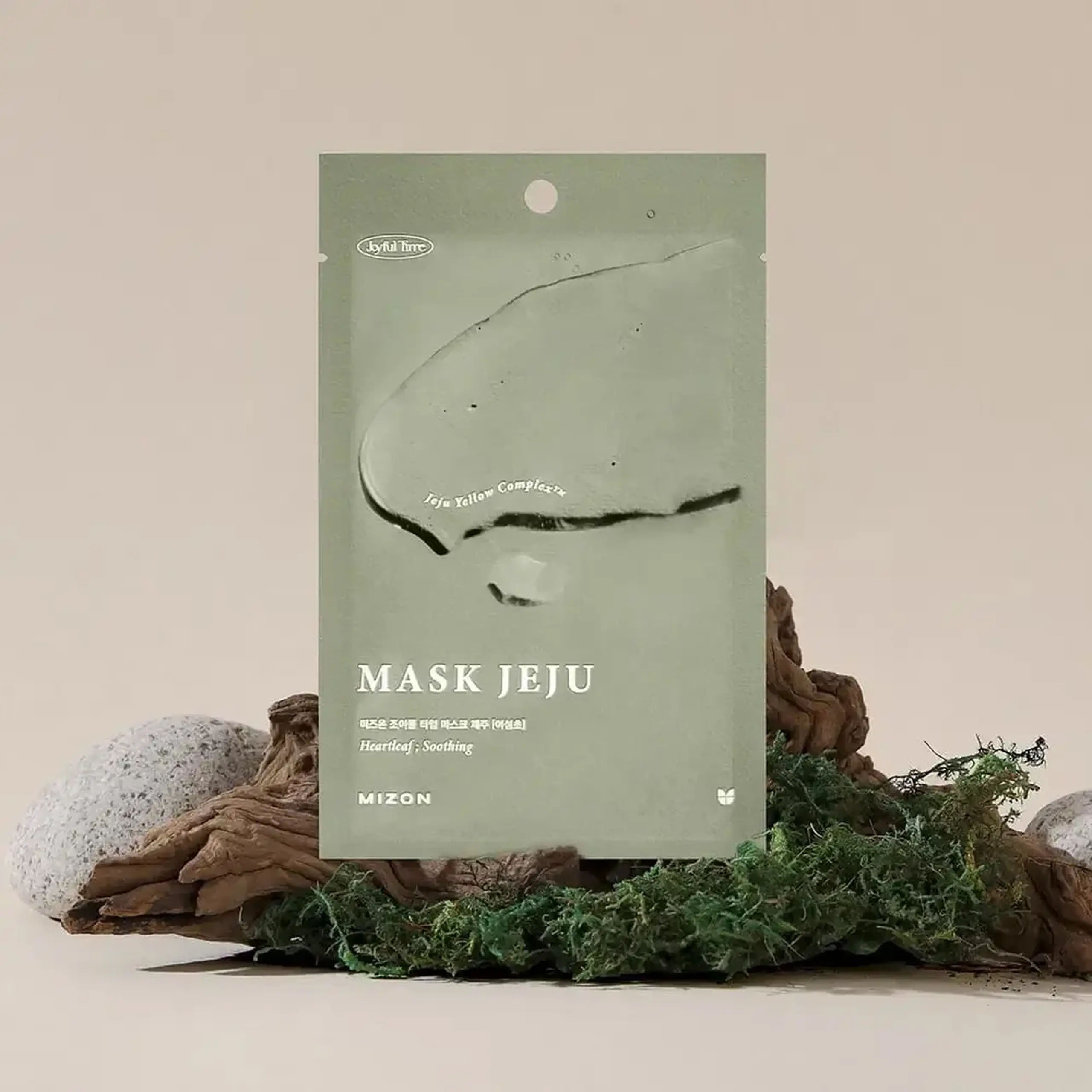 Mască antisebum din ţesătură MIZON Joyful Time Mask Jeju [Heartleaf]