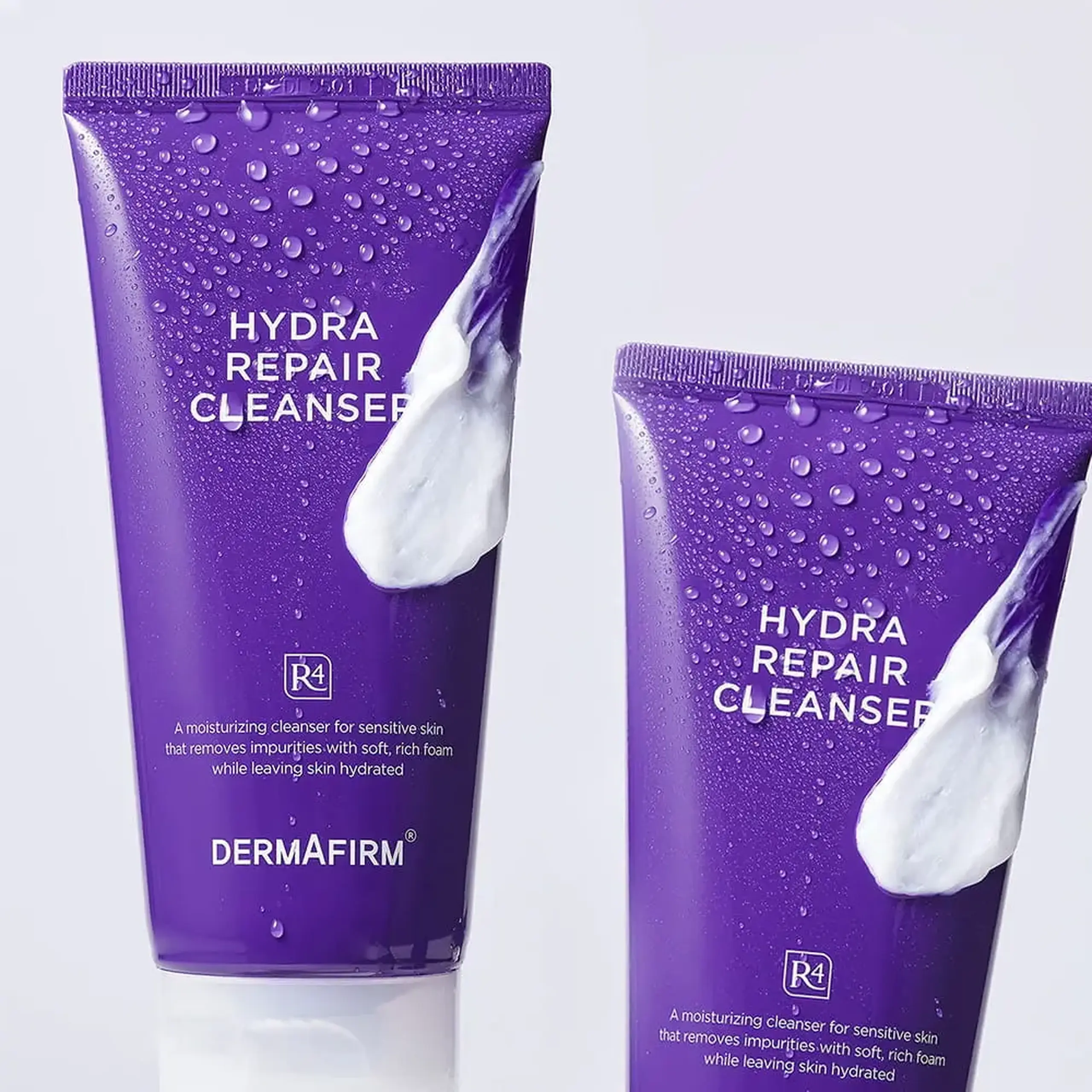 Spumă de curățare ultra-calmantă cu ph 5,5 Dermafirm Hydra Repair Cleanser R4 Perilla Purple 120ml