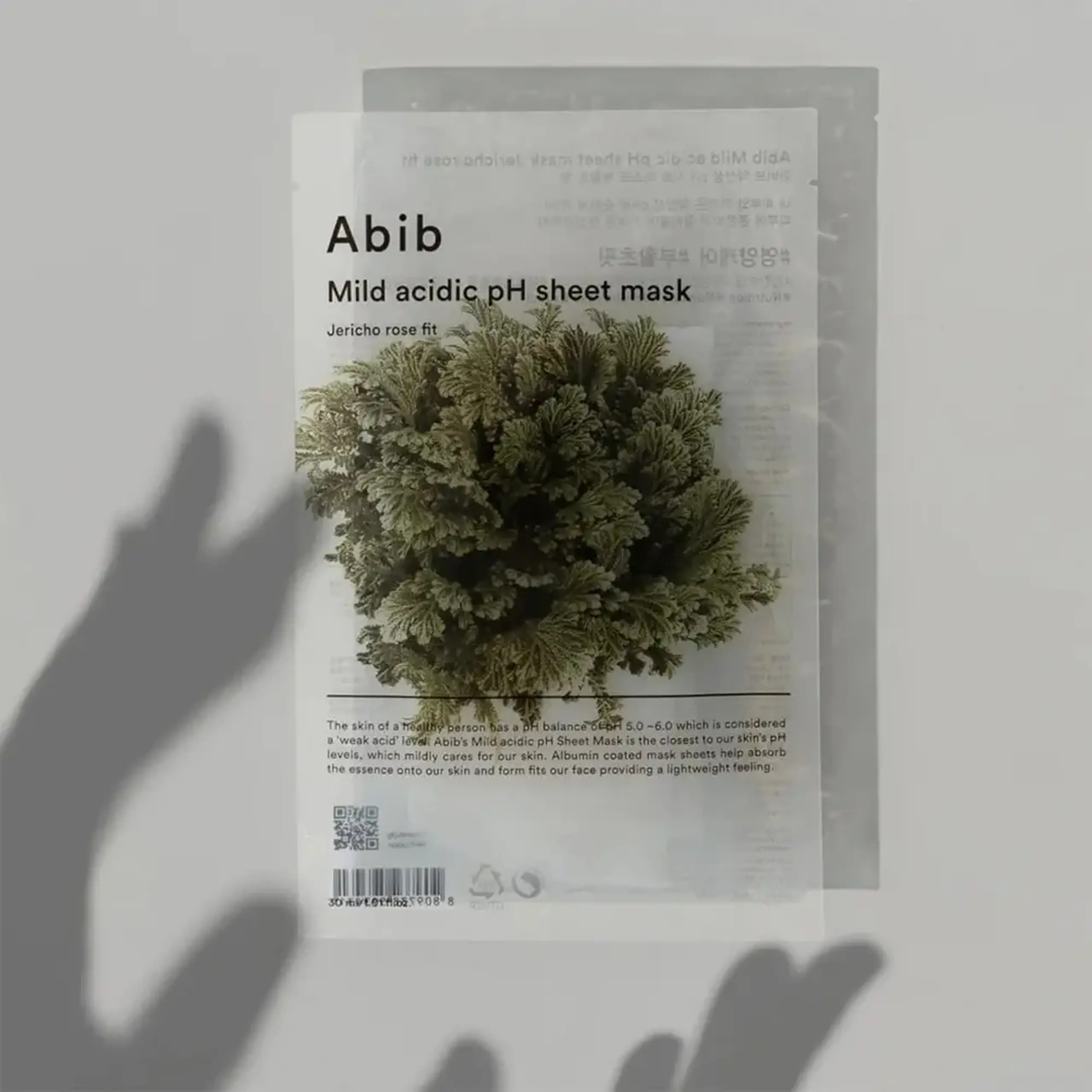 Mască hidratantă din țesătură, cu un pH slab Acid Abib Mild Acidic pH Sheet Mask Jericho Rose Fit