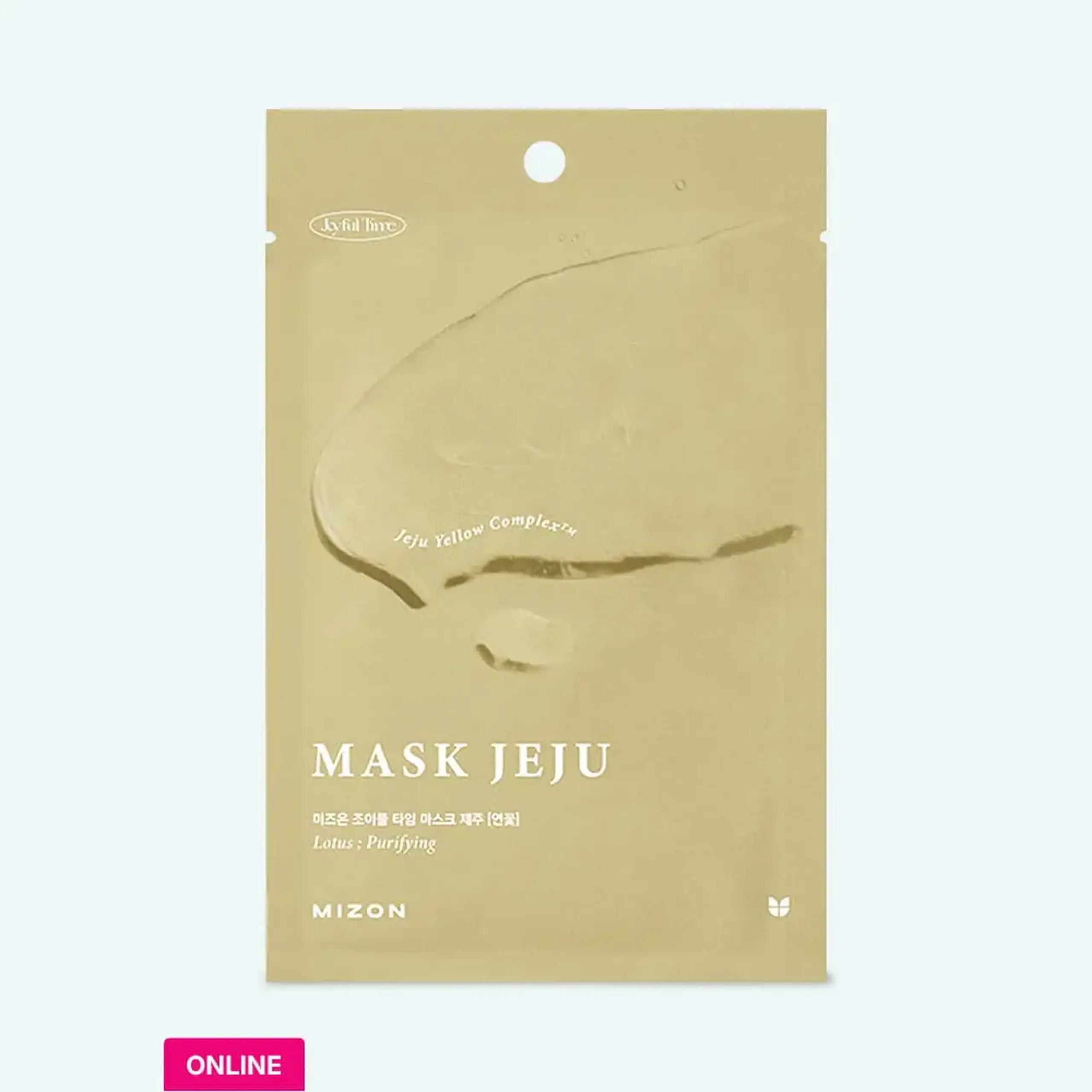 Mască de țesătură revitalizantă Mizon Joyful Time Jeju Mask Lotus