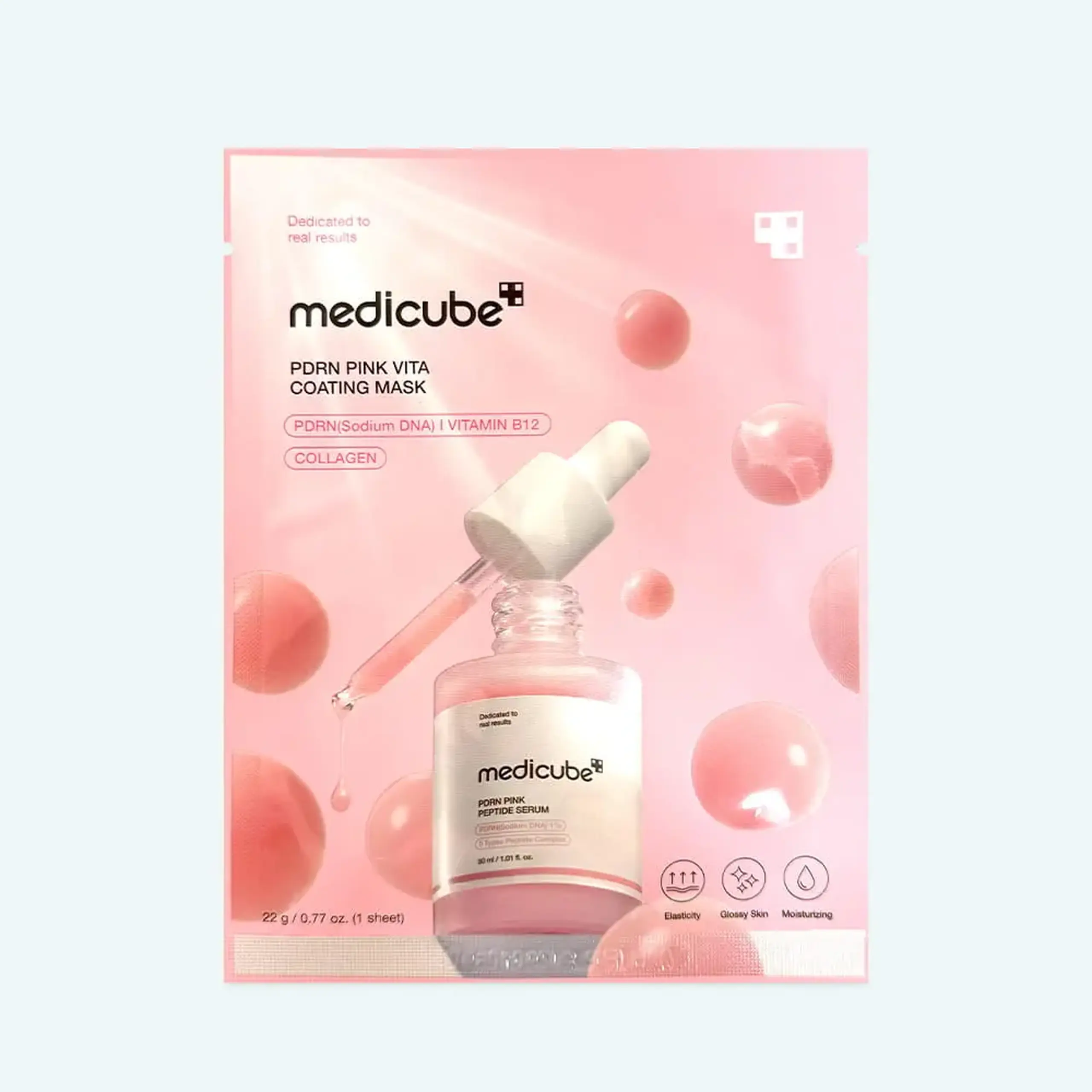 Mască energizantă cu PDRN și vitamine Medicube PDRN Pink Vita Coating Mask