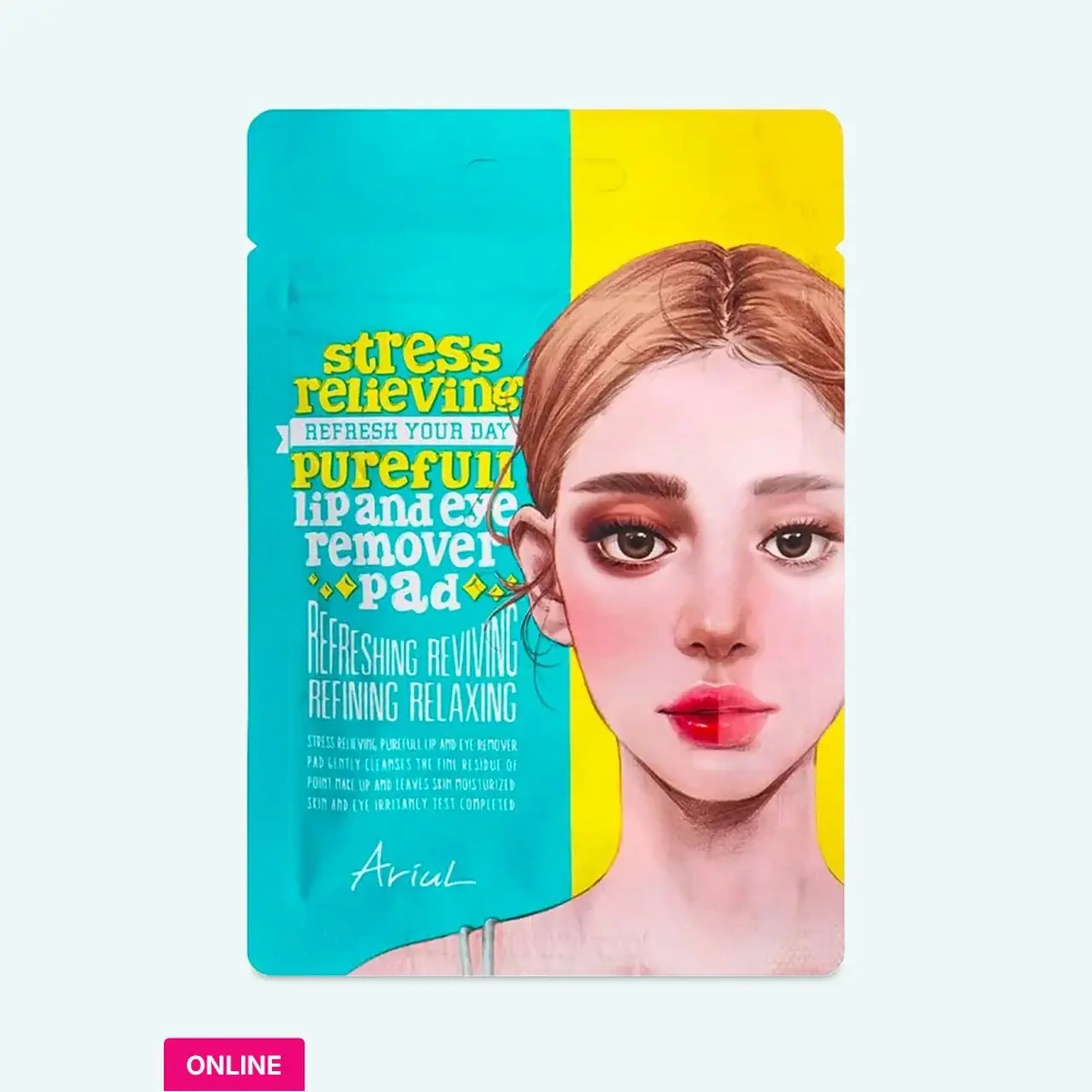 Șervețele demachiante Ariul Stress Relieving Purefull Lip And Eye Remover Pad 10pcs