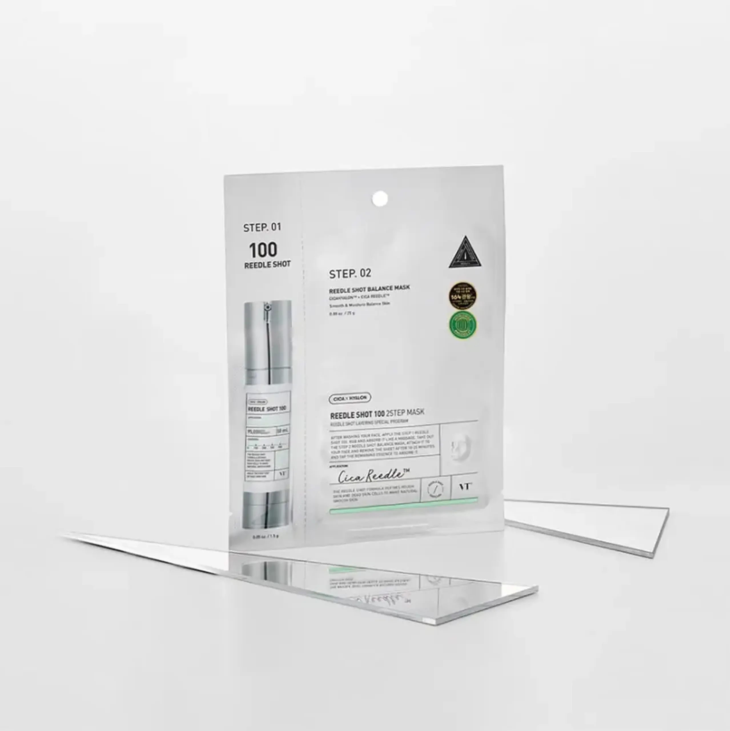 Mască bifazică echilibrantă cu spicule VT Cosmetics Reedle Shot 100 2 Step Mask
