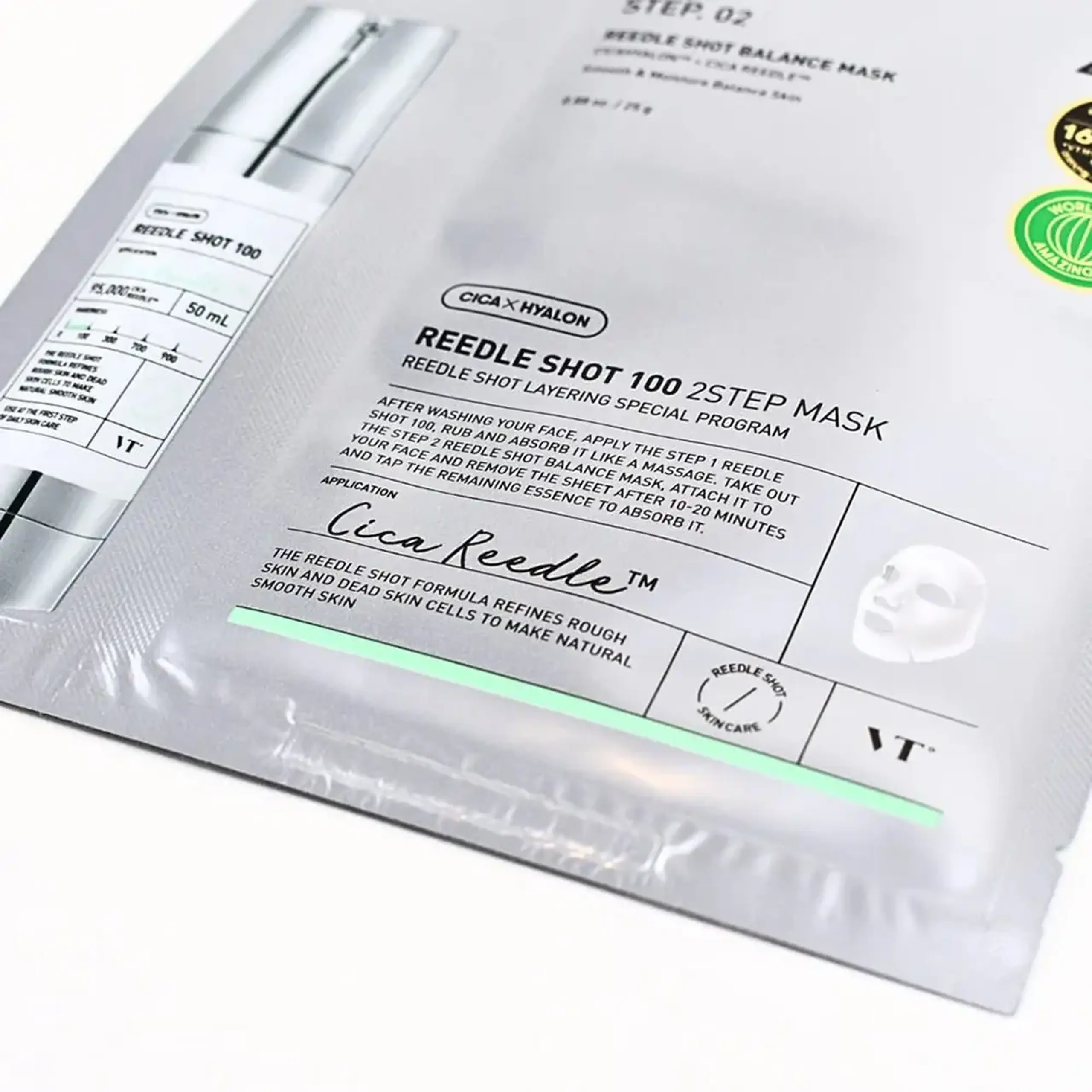 Mască bifazică echilibrantă cu spicule VT Cosmetics Reedle Shot 100 2 Step Mask