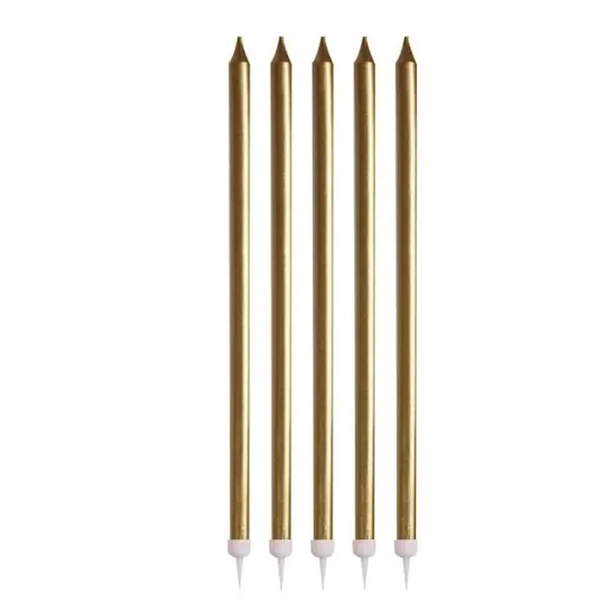 Set lumanari lungi (25 cm) 6 buc aurie – 45 617