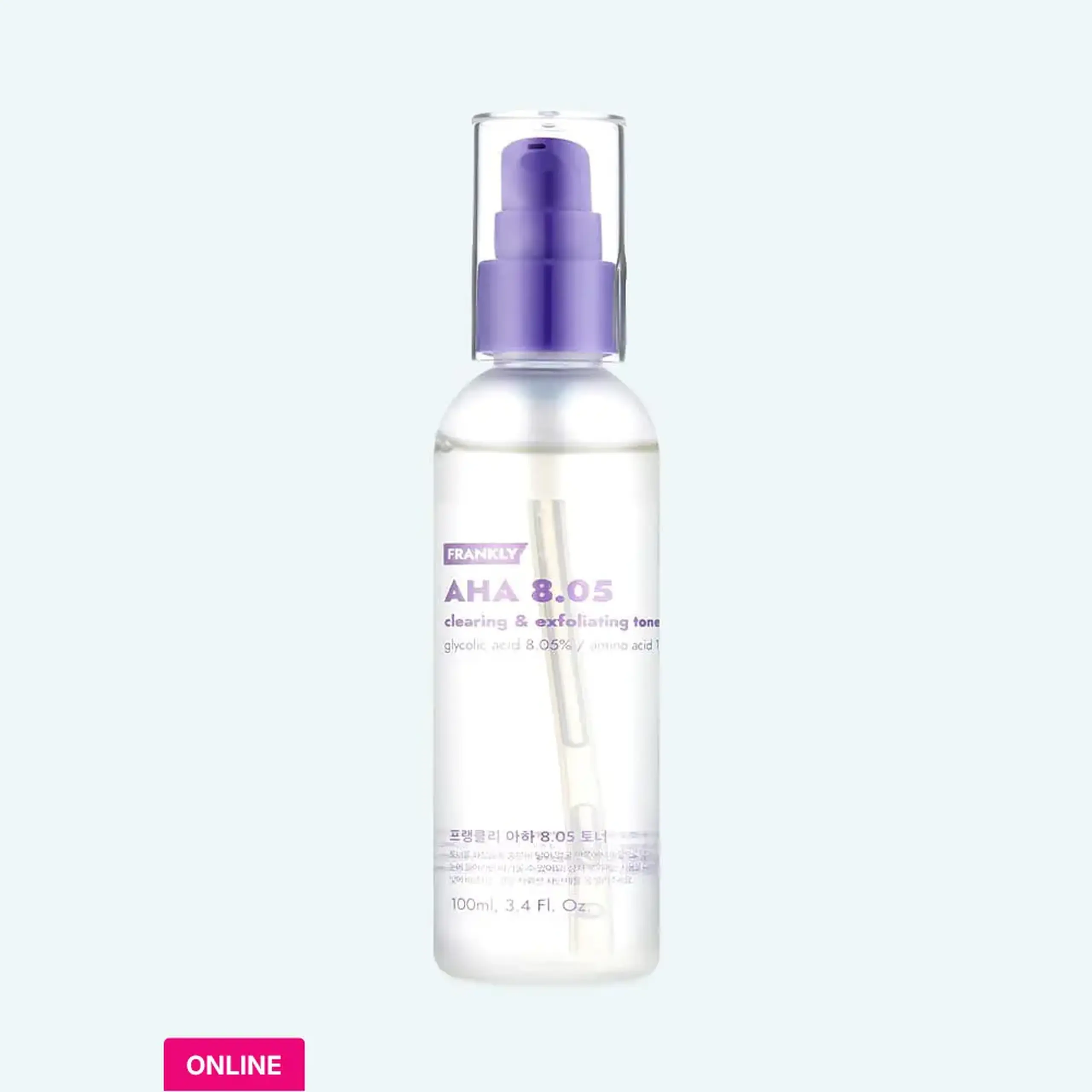 Toner exfoliant FRANKLY AHA 8.05% Clearing & Refining Toner 100ml
