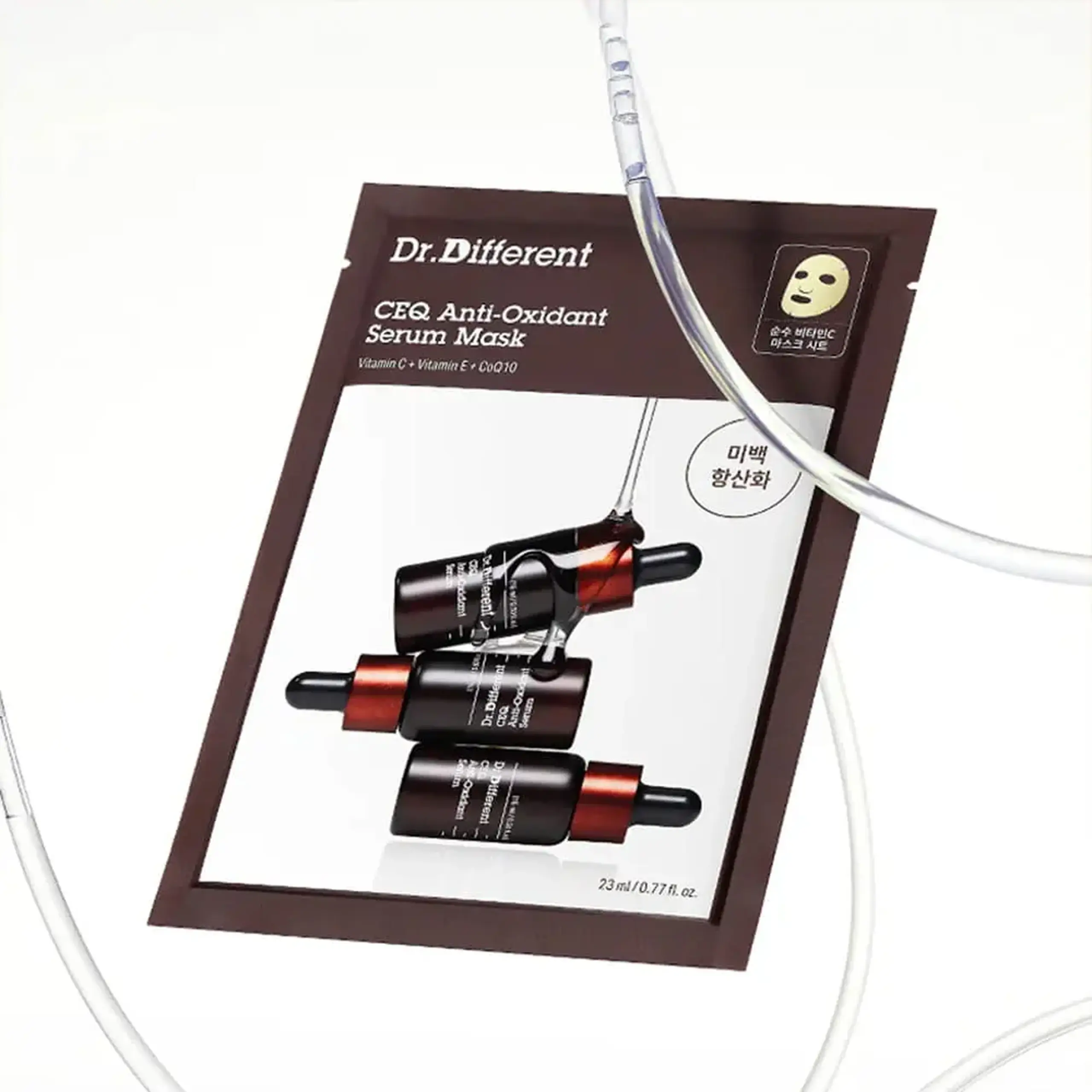 Mască din țesătură cu efect antioxidant și iluminator Dr.Different CEQ Anti-Oxidant Serum Mask
