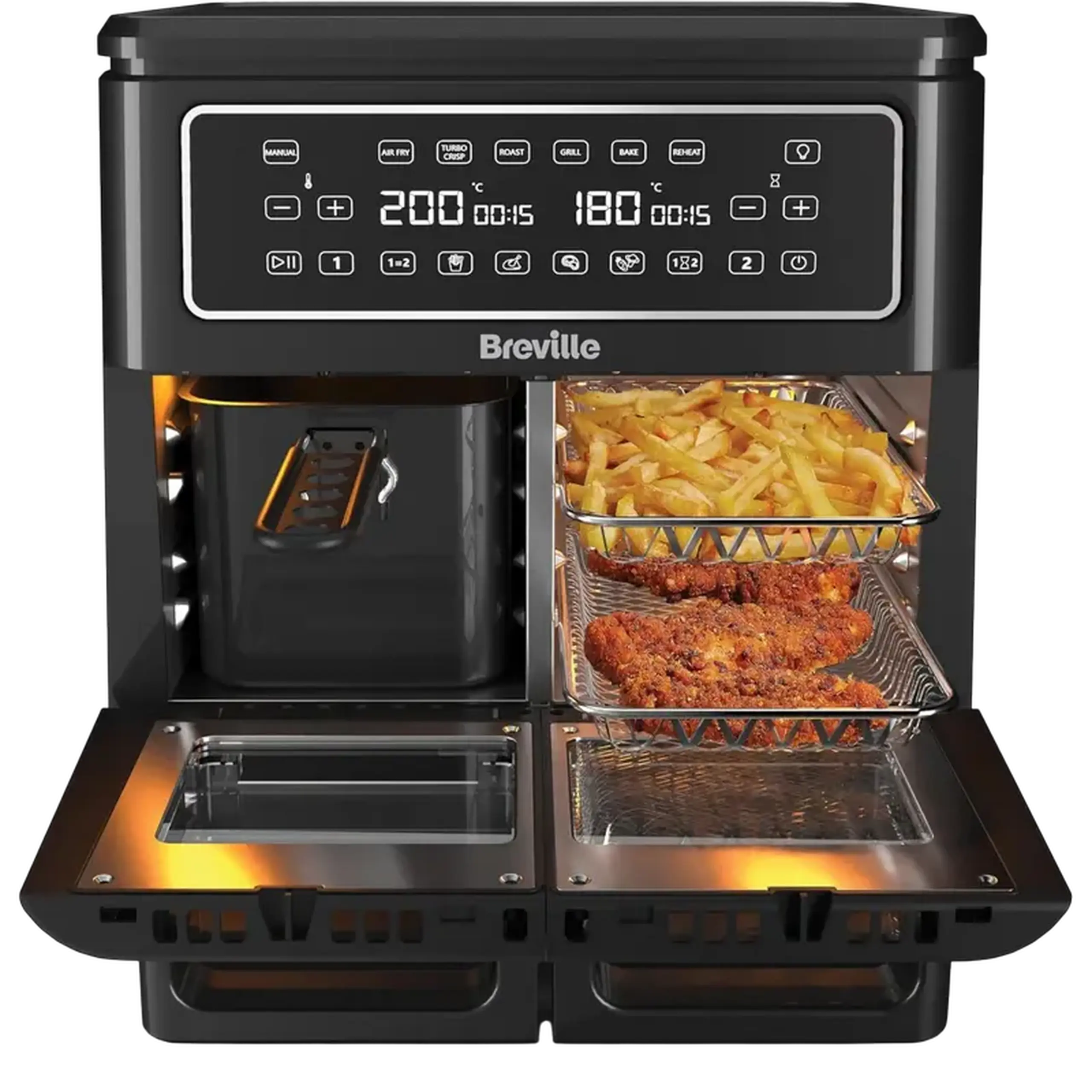 Friteuza cu aer Breville Halo Flexi 11 L VDF130X - 01