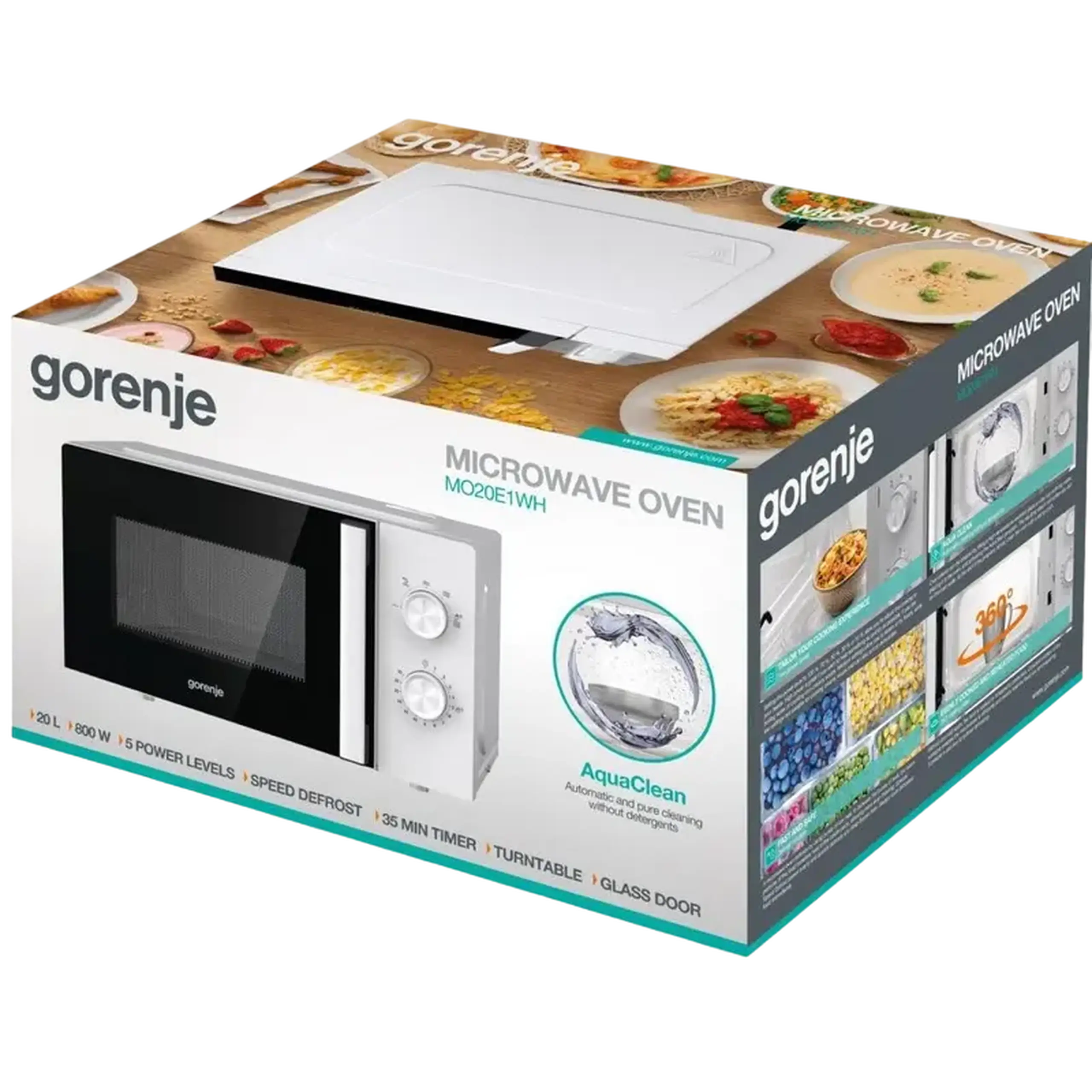 Cuptor cu microunde Gorenje MO20E1WH, Alb
