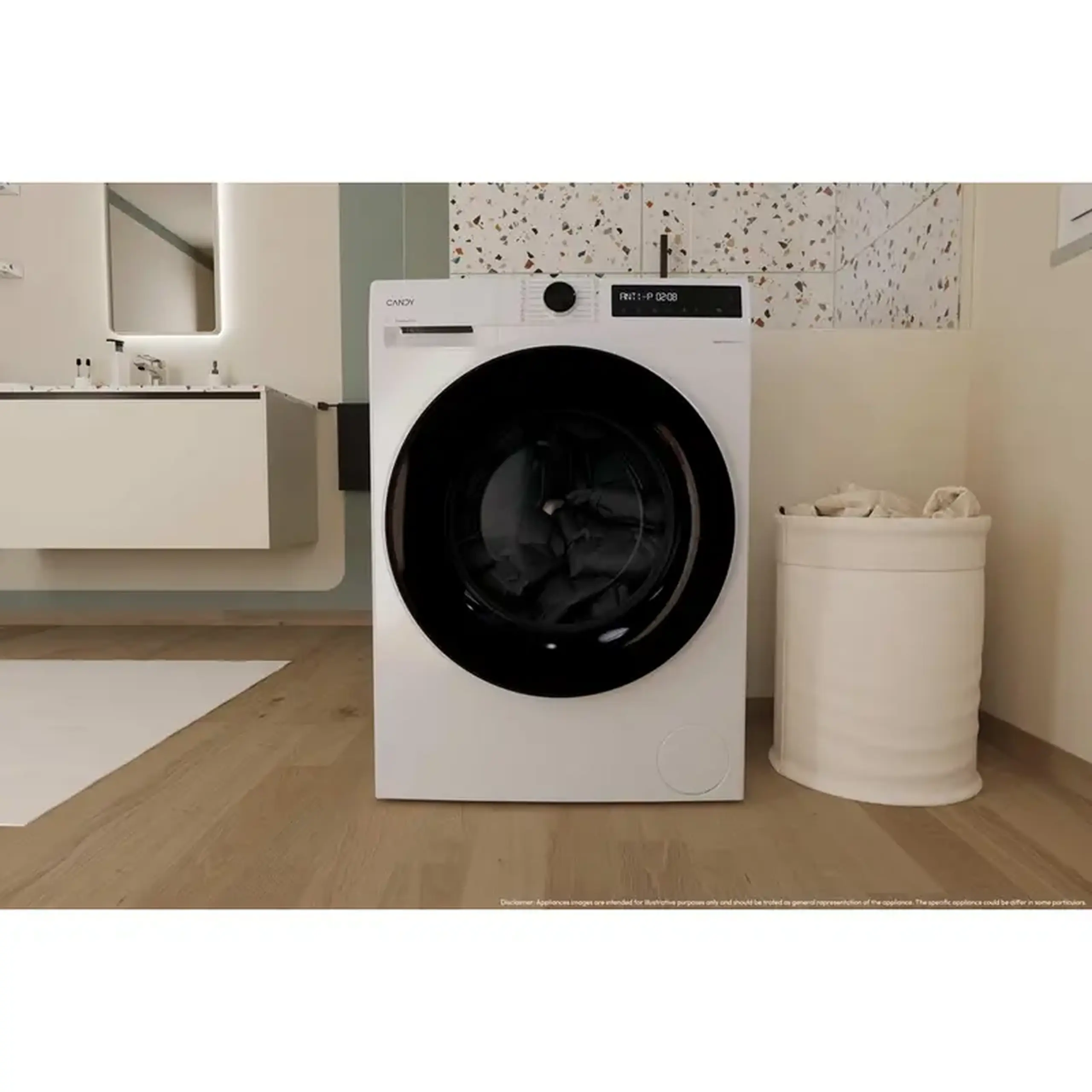 Mașină de spălat cu uscător Candy BWR 485SBL6-S, 8kg, Alb
