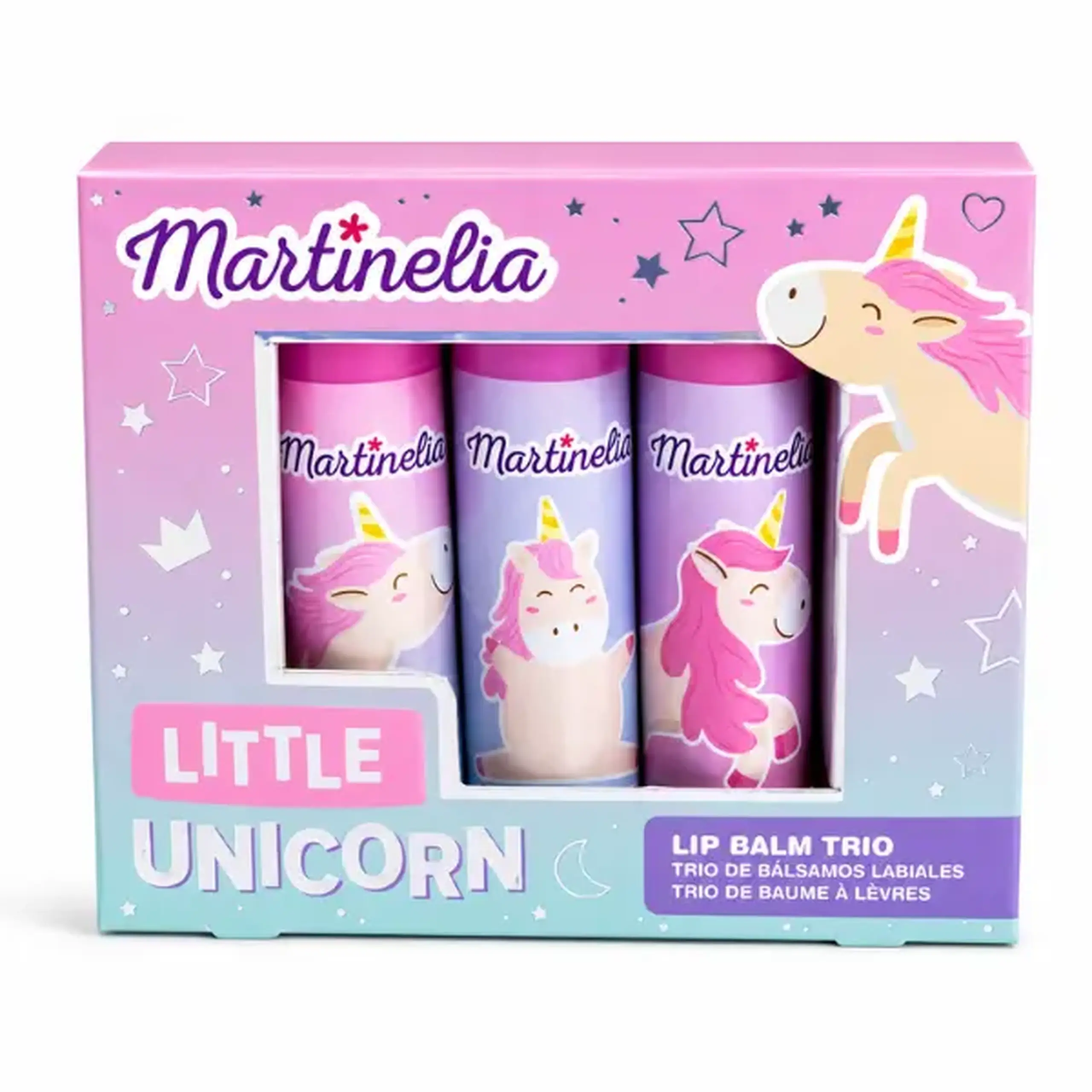 Martinelia Set de balsamuri pentru buze „Micul Unicorn” (3 buc.)