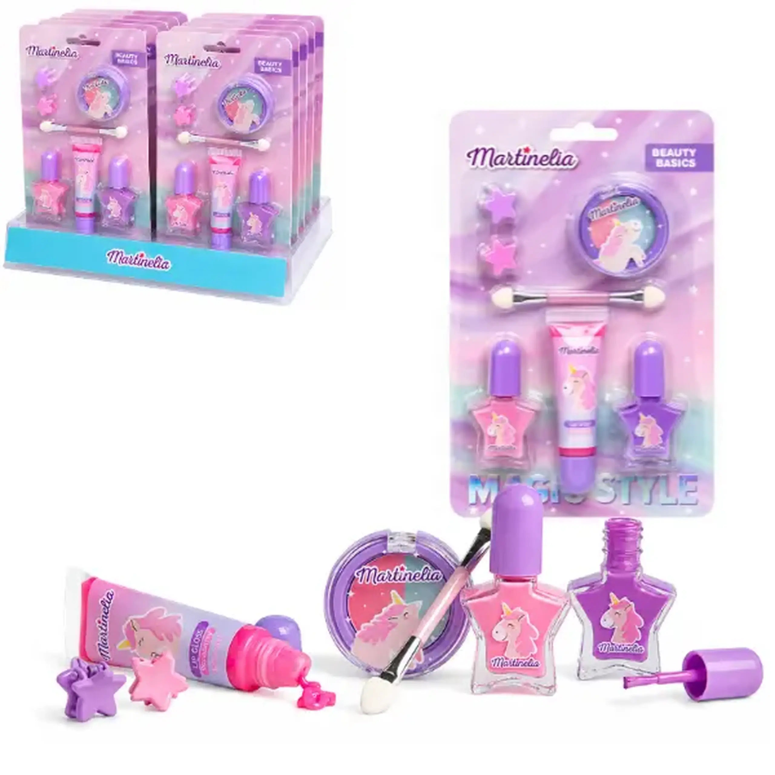 Martinelia Set de bază de cosmetice „Micul Unicorn”, 7 elem.