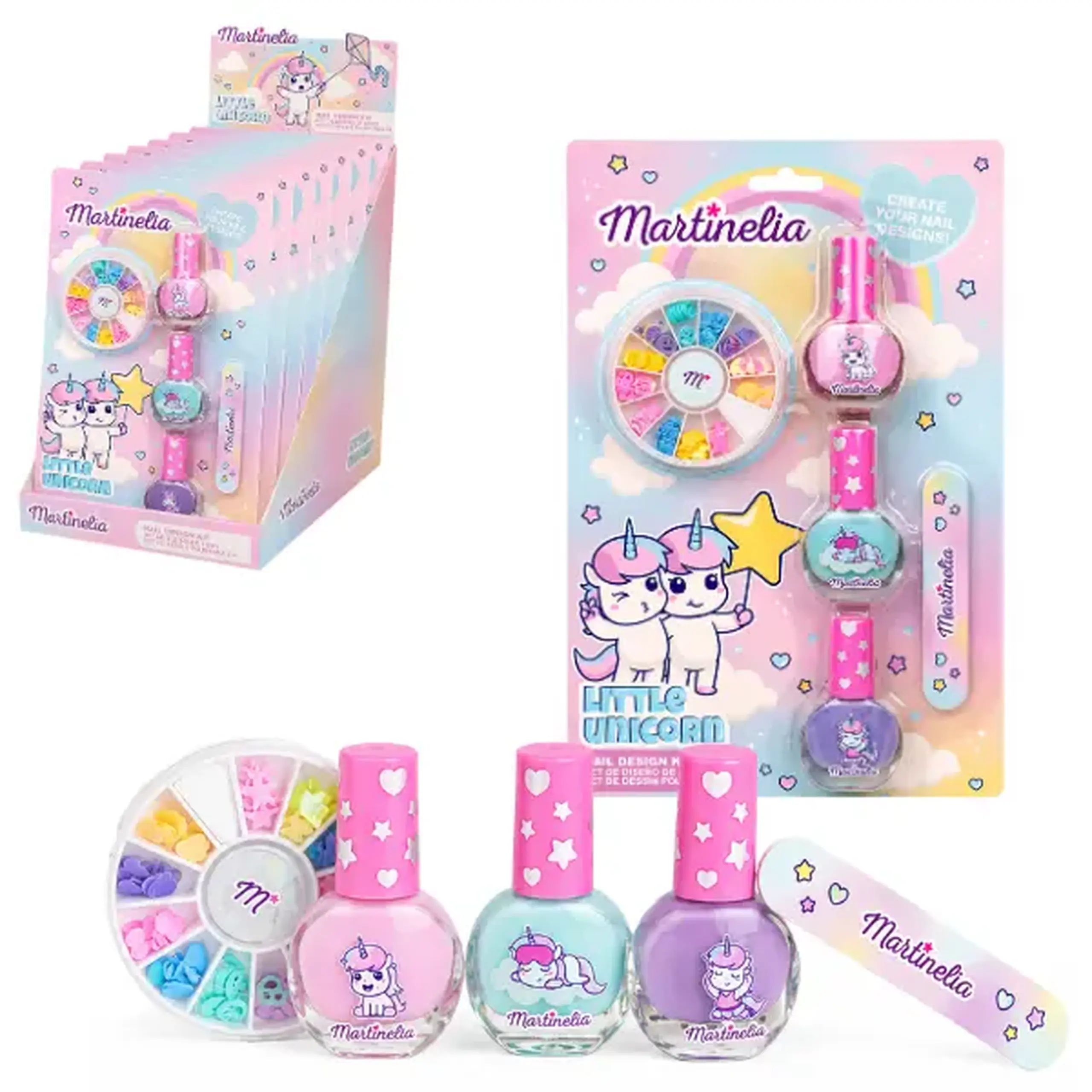 Martinelia Set pentru nail art „Micul Unicorn”, 5 elem.