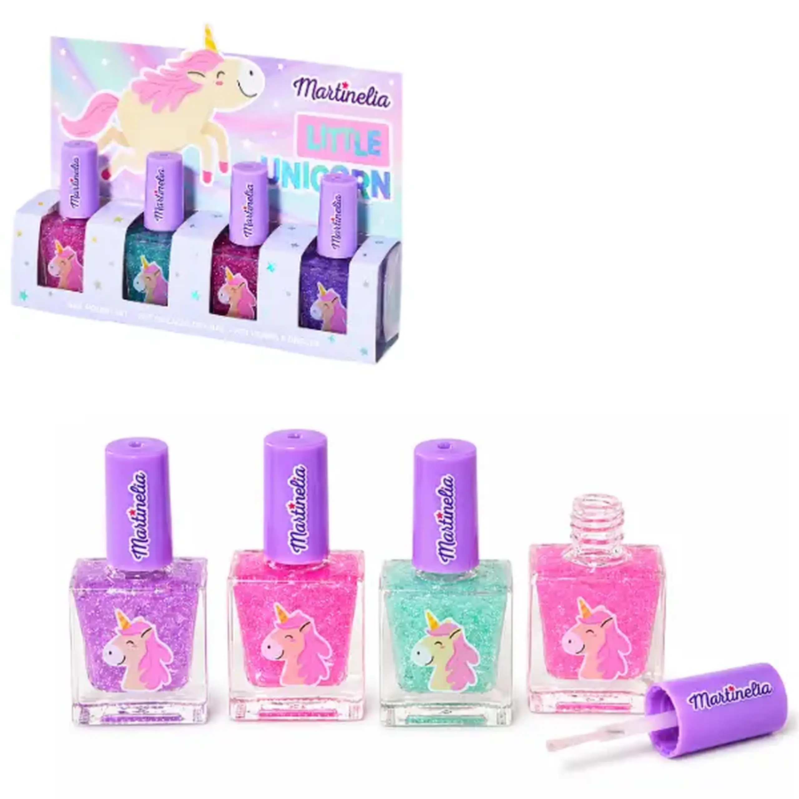 Martinelia Set de lacuri de unghii „Micul Unicorn”, 4 elem.