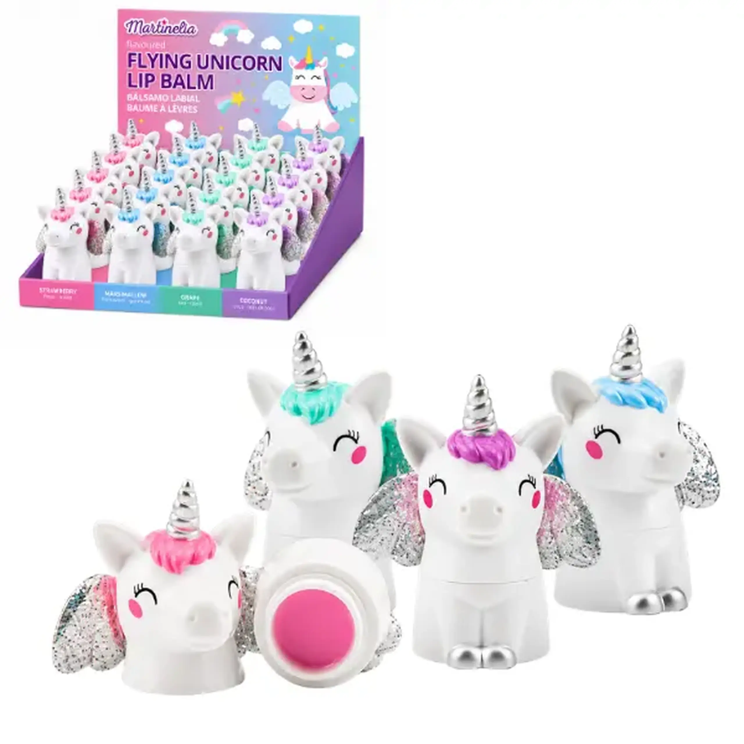 Martinelia Balsam de buze „Unicorn zburător”, 4 culori