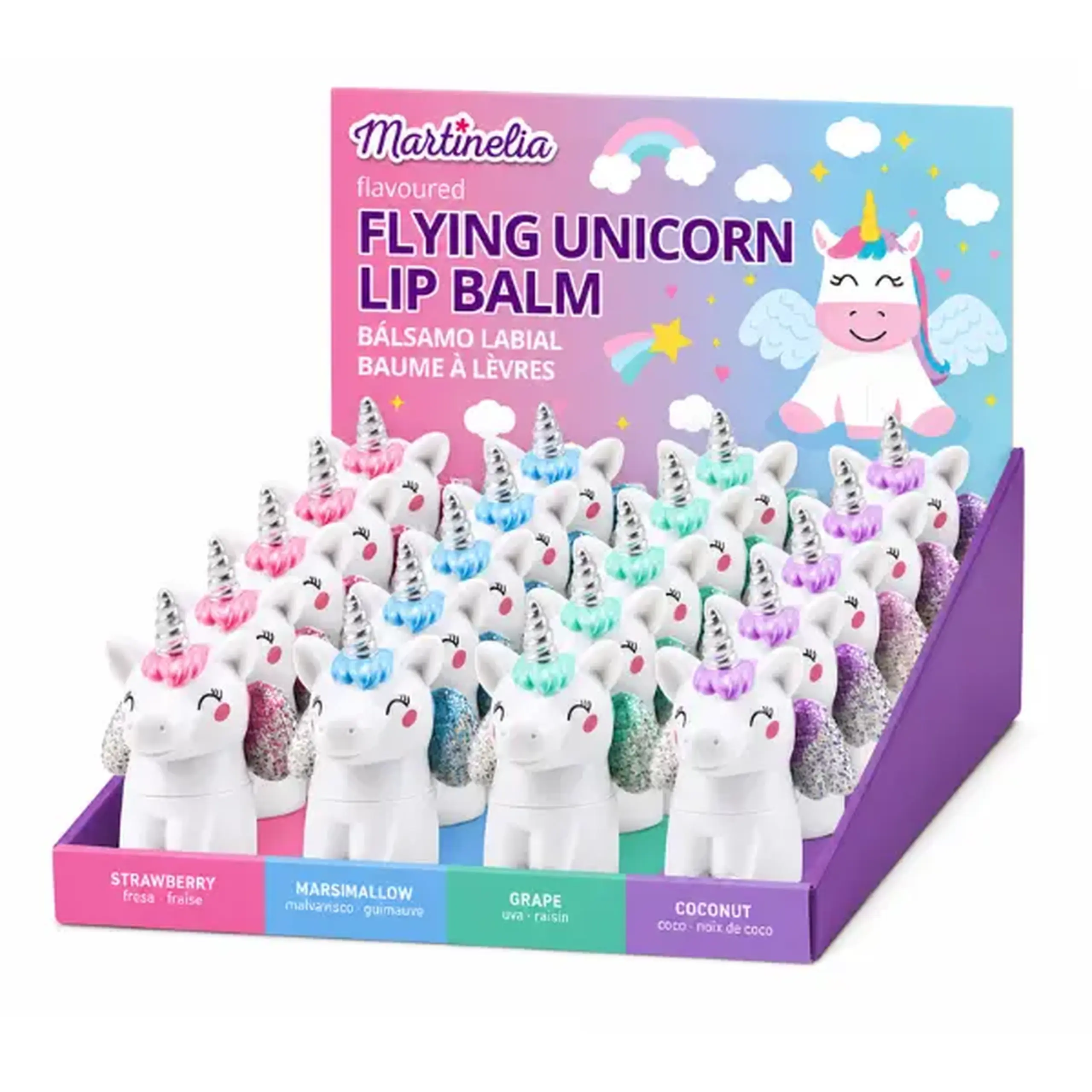 Martinelia Balsam de buze „Unicorn zburător”, 4 culori