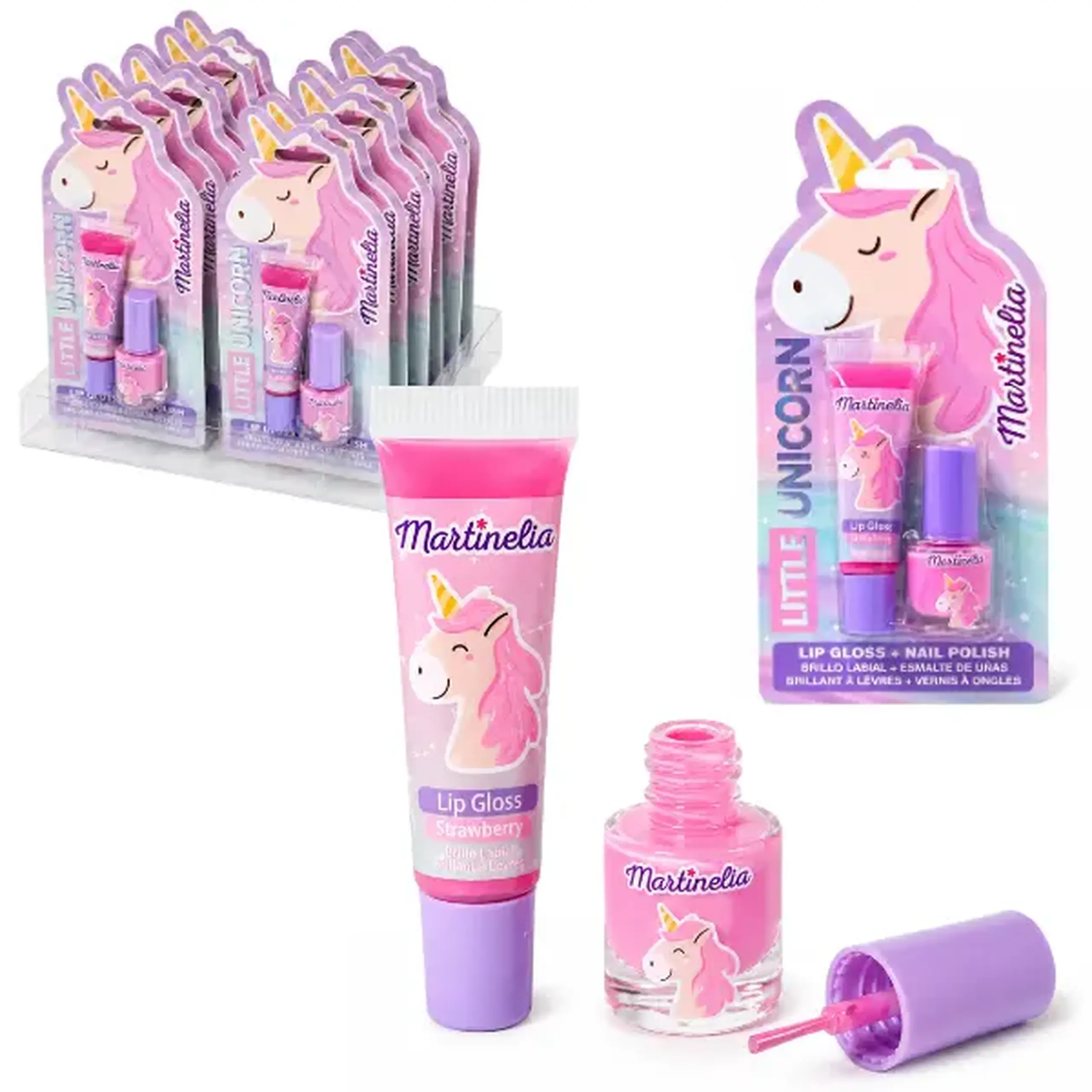 Martinelia Ojă și luciul de buze „Micul Unicorn”, 2 elem.
