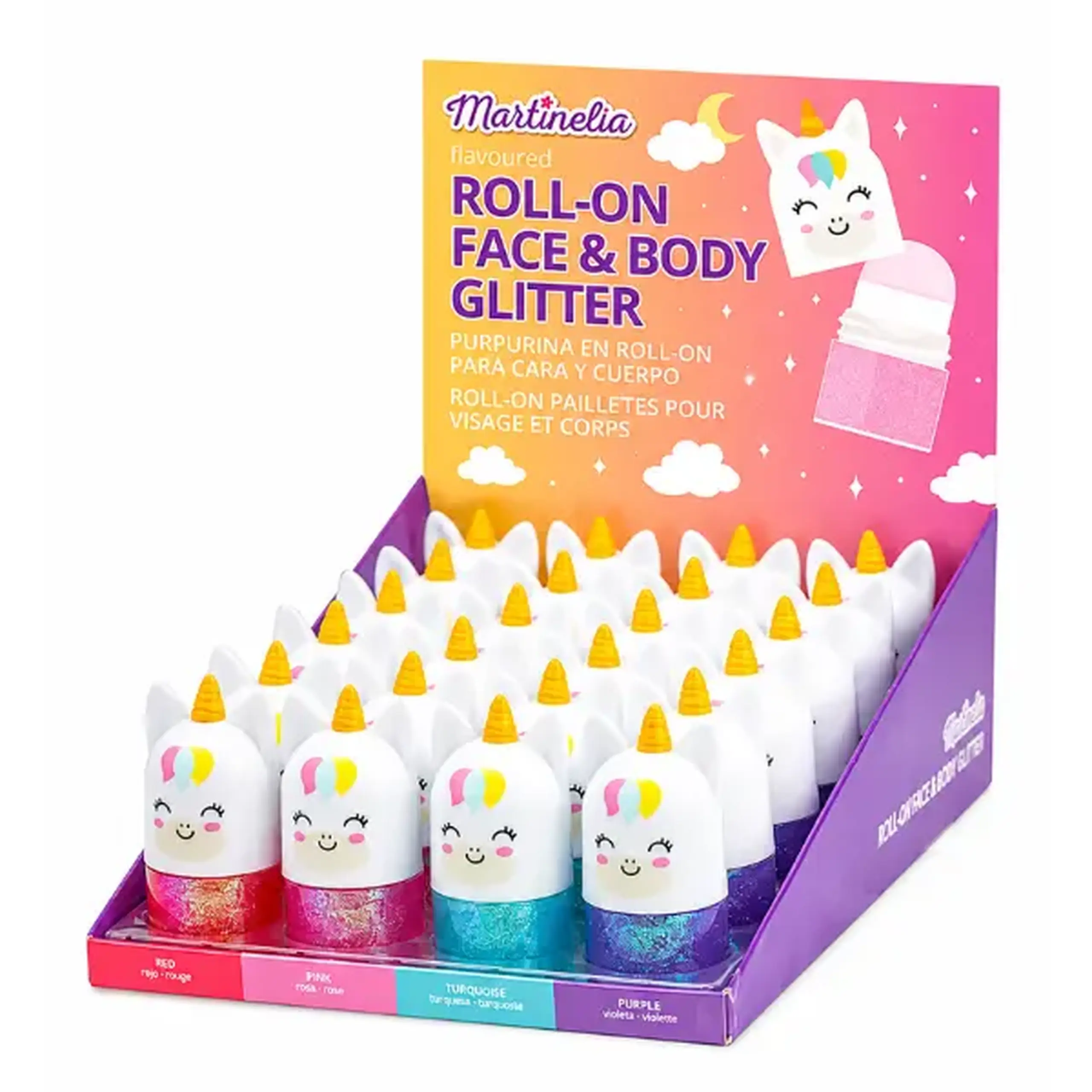 Martinelia Sclipici pentru față și corp cu aplicator roll-on, 4 modele