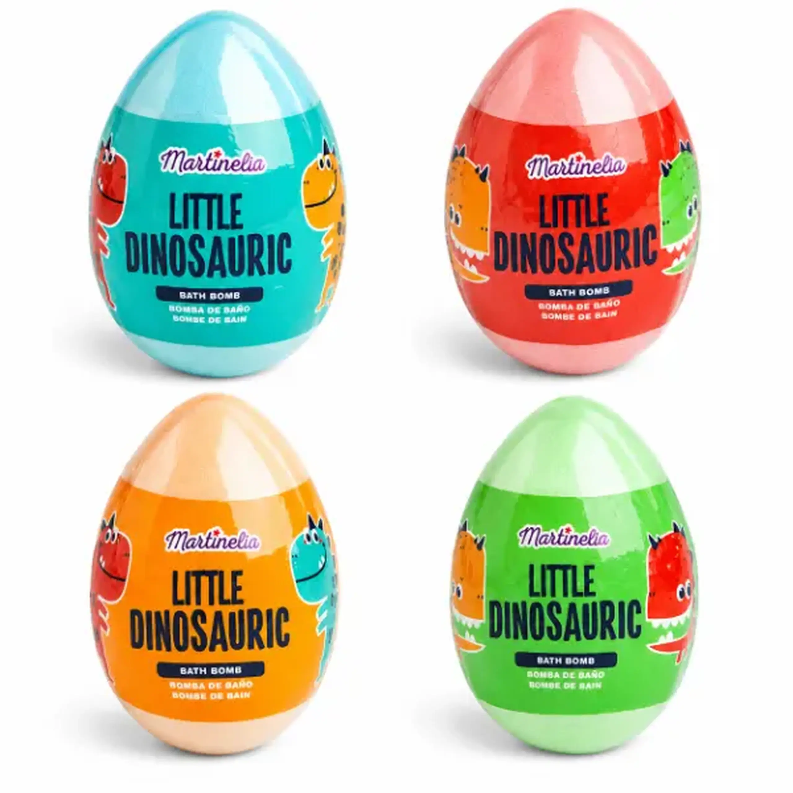 Martinelia Bombă de baie cu surpriză „Dinozaur”, 100 g, 4 modele