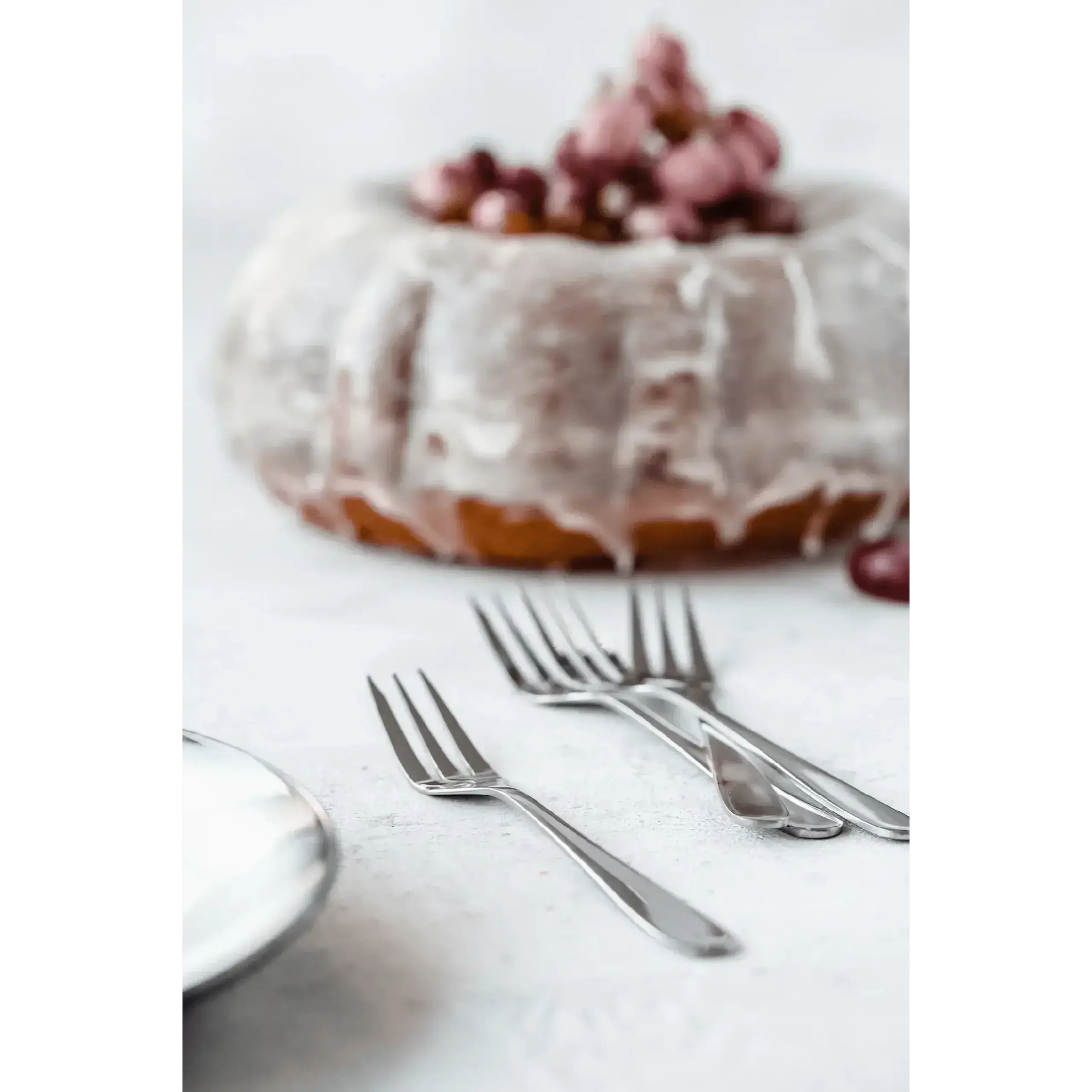Set 4 furculițe pentru patiserie și desert MasterClass, inox