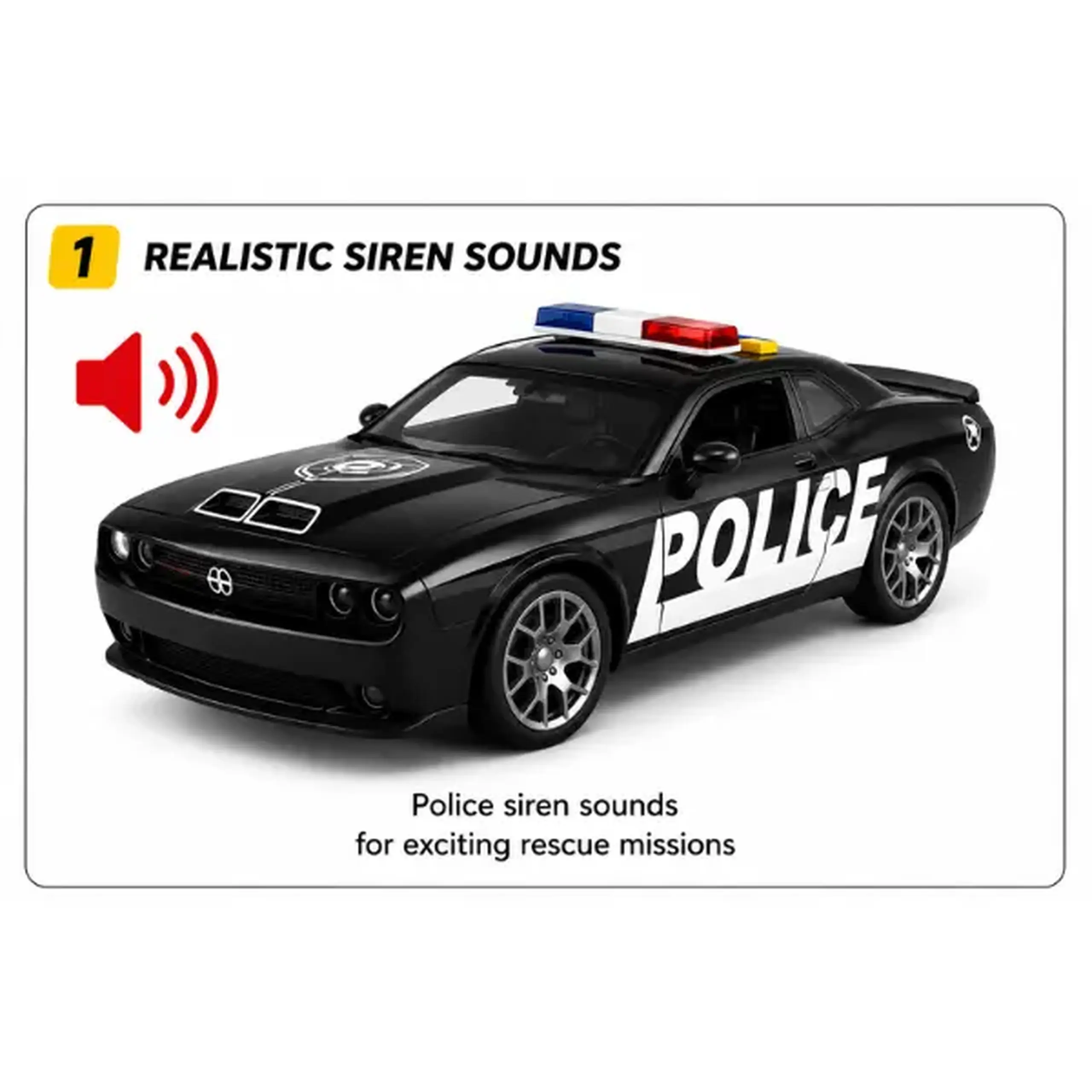 Mașină de poliție 1:18 (lumină / sunet)