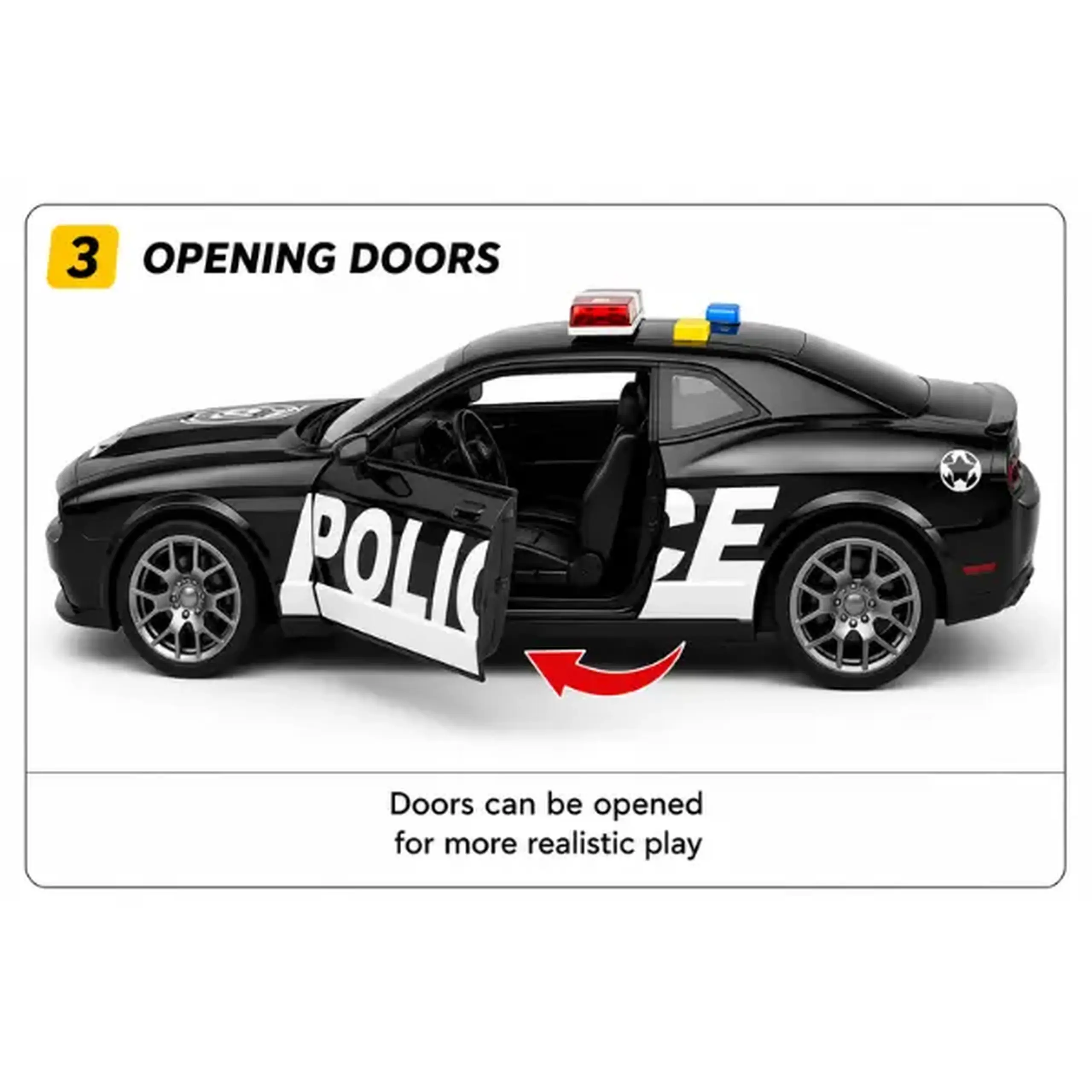 Mașină de poliție 1:18 (lumină / sunet)