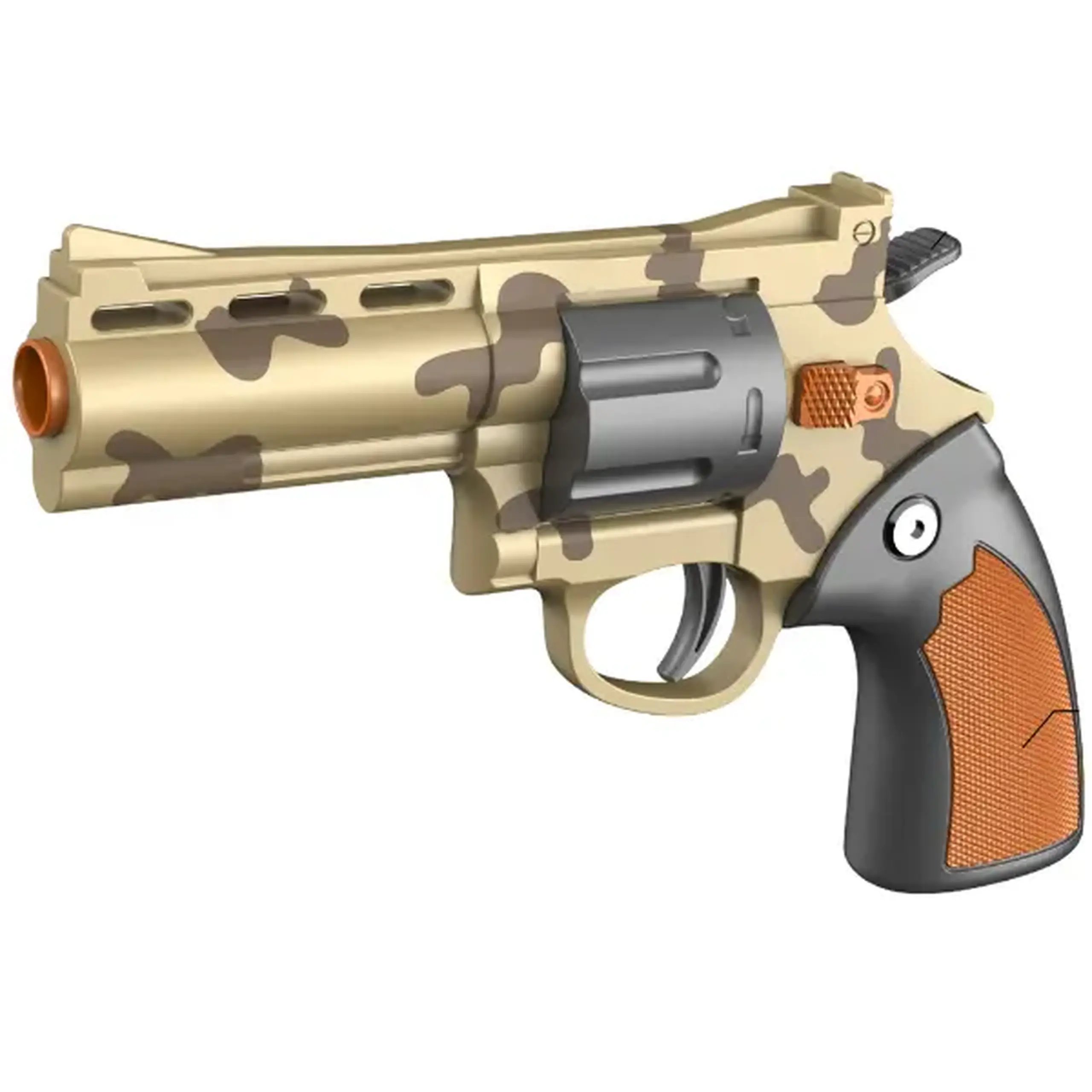 Revolver mecanic cu gloanțe moi, galben