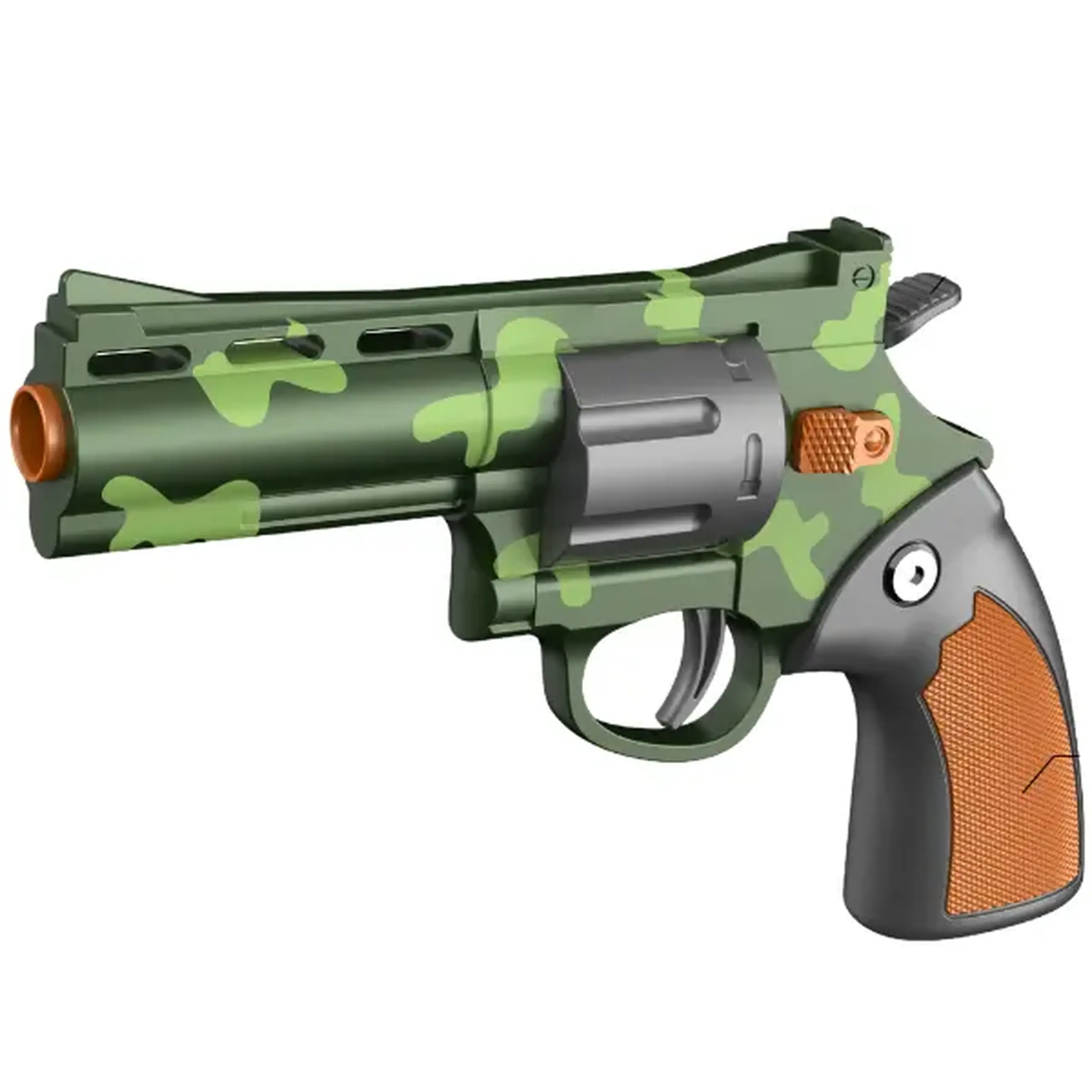 Revolver mecanic cu gloanțe moi, verde