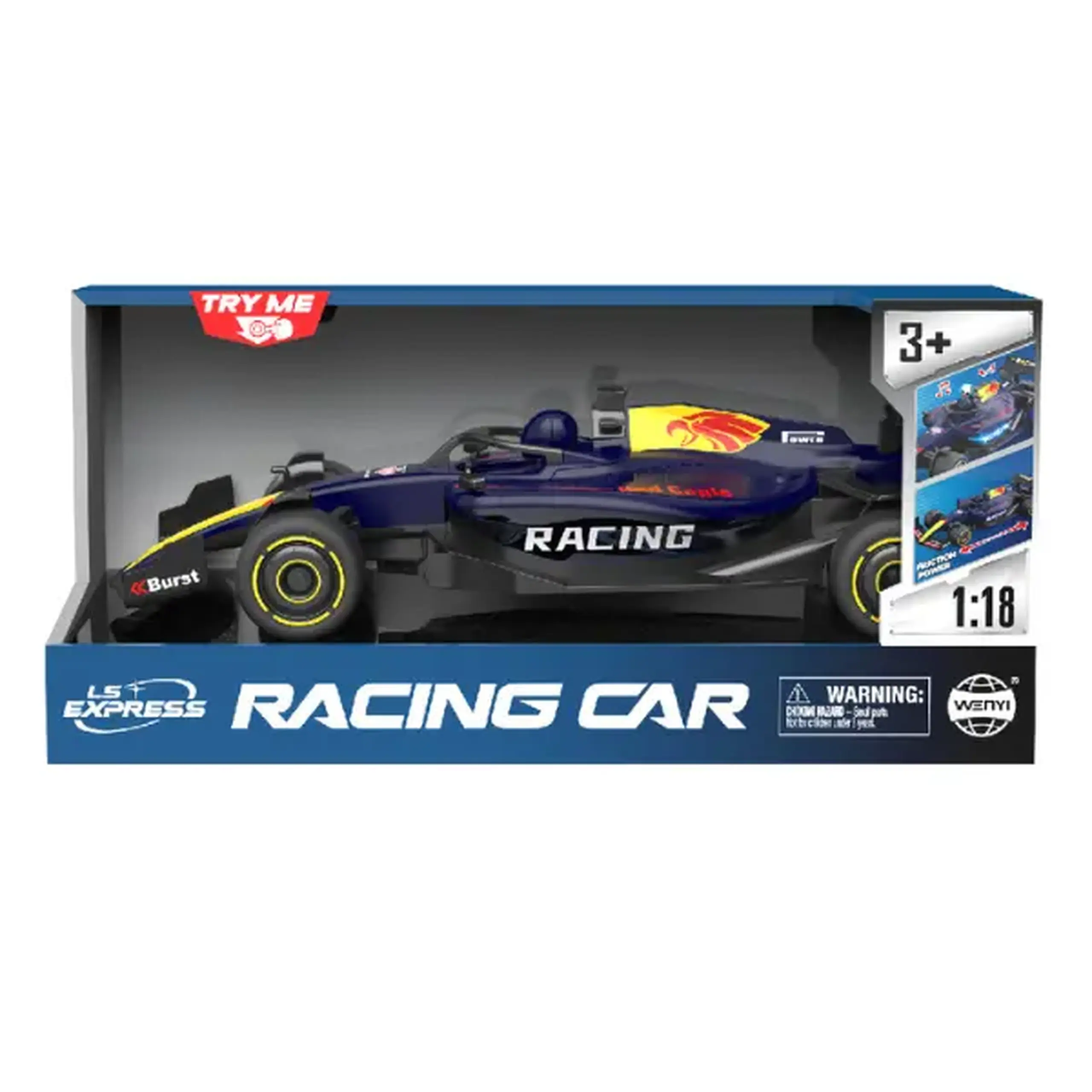 1:18 Mașină de curse F1 cu inerție, (lumină/sunet)