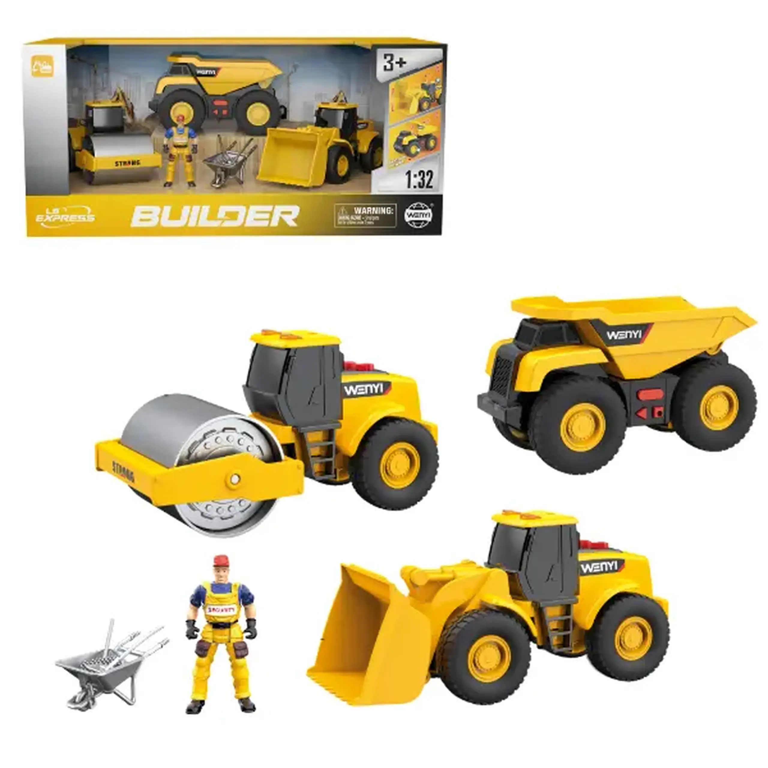 1:32 Set utilaje de construcții cu fricțiune (lumini /sunete)