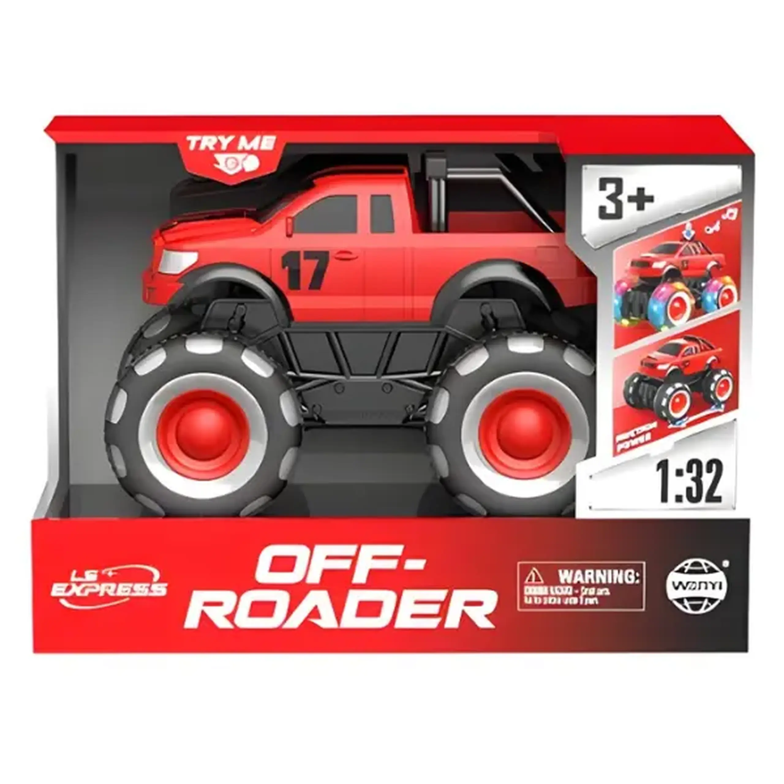 1:32 Monster Truck cu inerție (lumină/sunet)