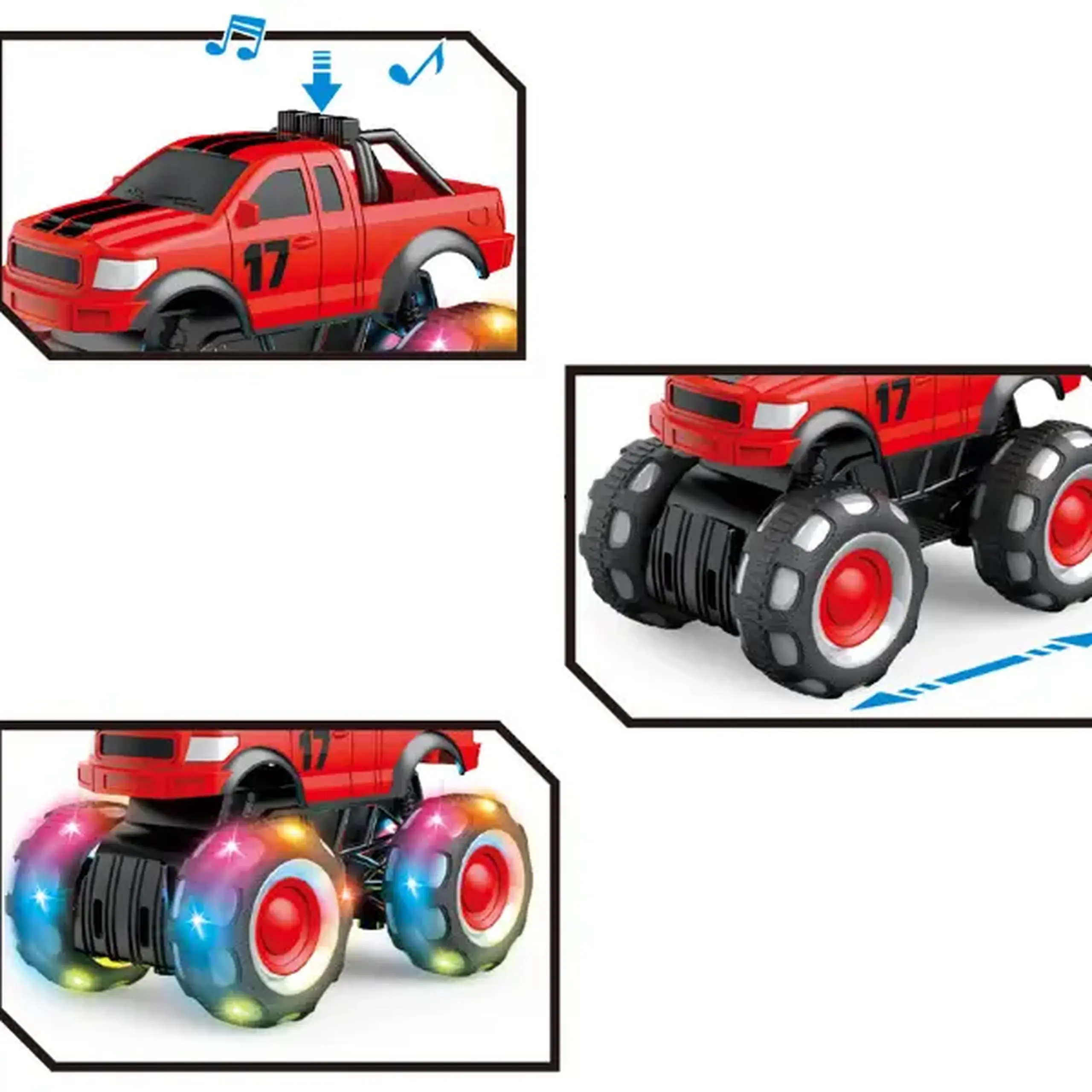 1:32 Monster Truck cu inerție (lumină/sunet)