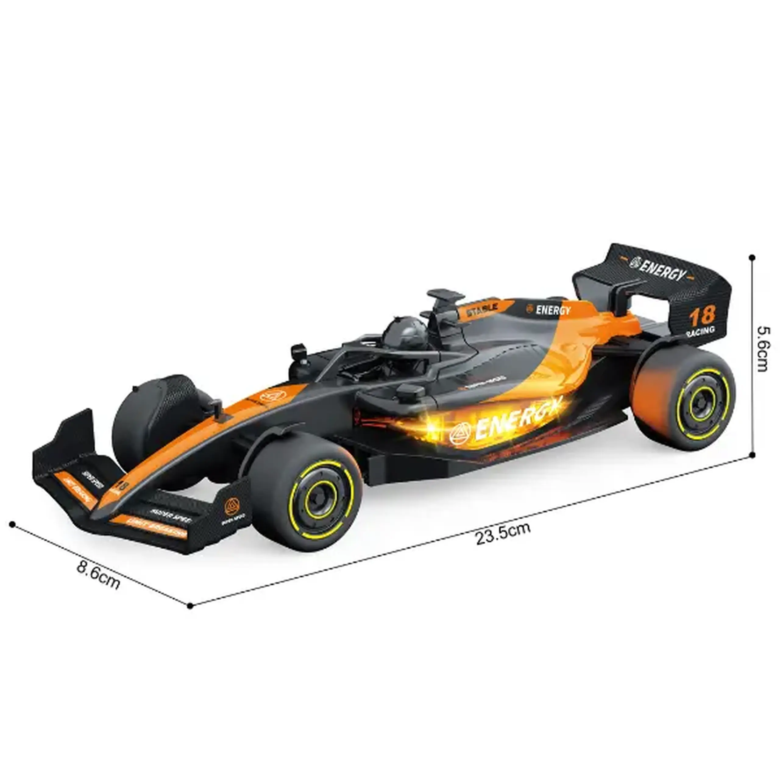 1:24 Mașină de curse F1 cu mecanism pull-back, (lumină/sunet)